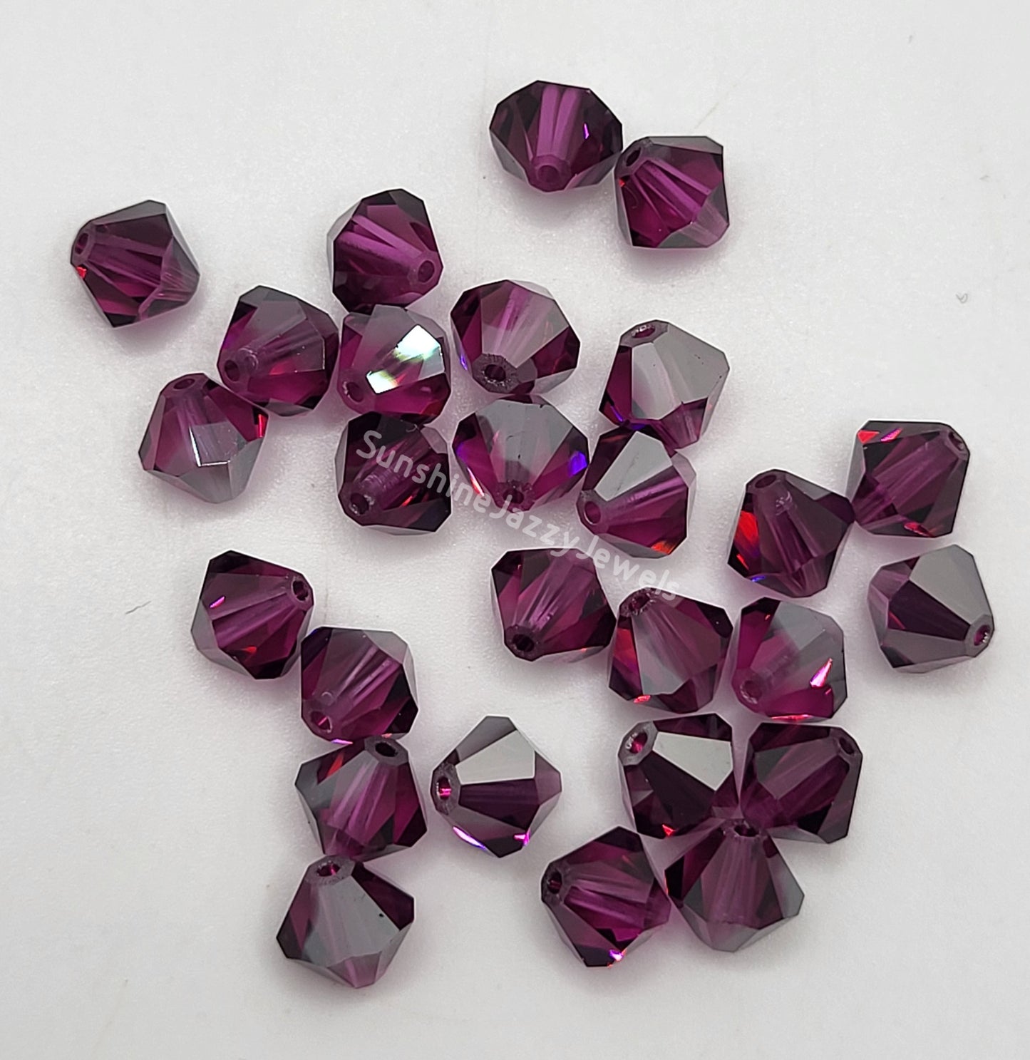 #5328 - Swarovski Crystal 6mm Bicone Beads w/ Satin Finish; 12pc per pack