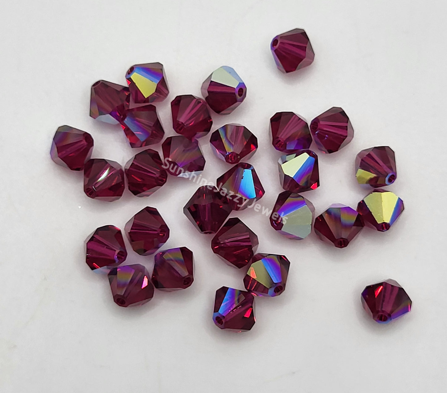 #5328 - Swarovski Crystal 6mm Bicone w/ AB Finish; 12pc per pack