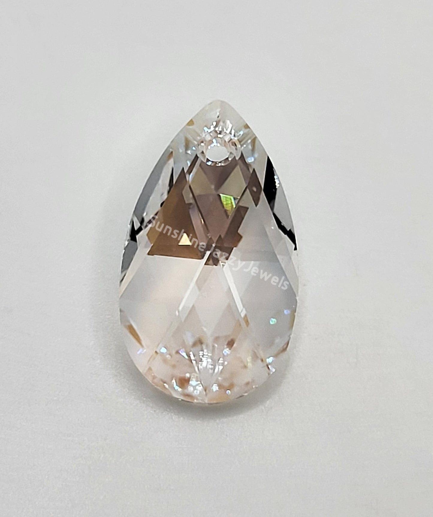 #6106 - Swarovski Crystal Pear Pendant w/ Shimmer Effect; 2 Sizes; Many Colors