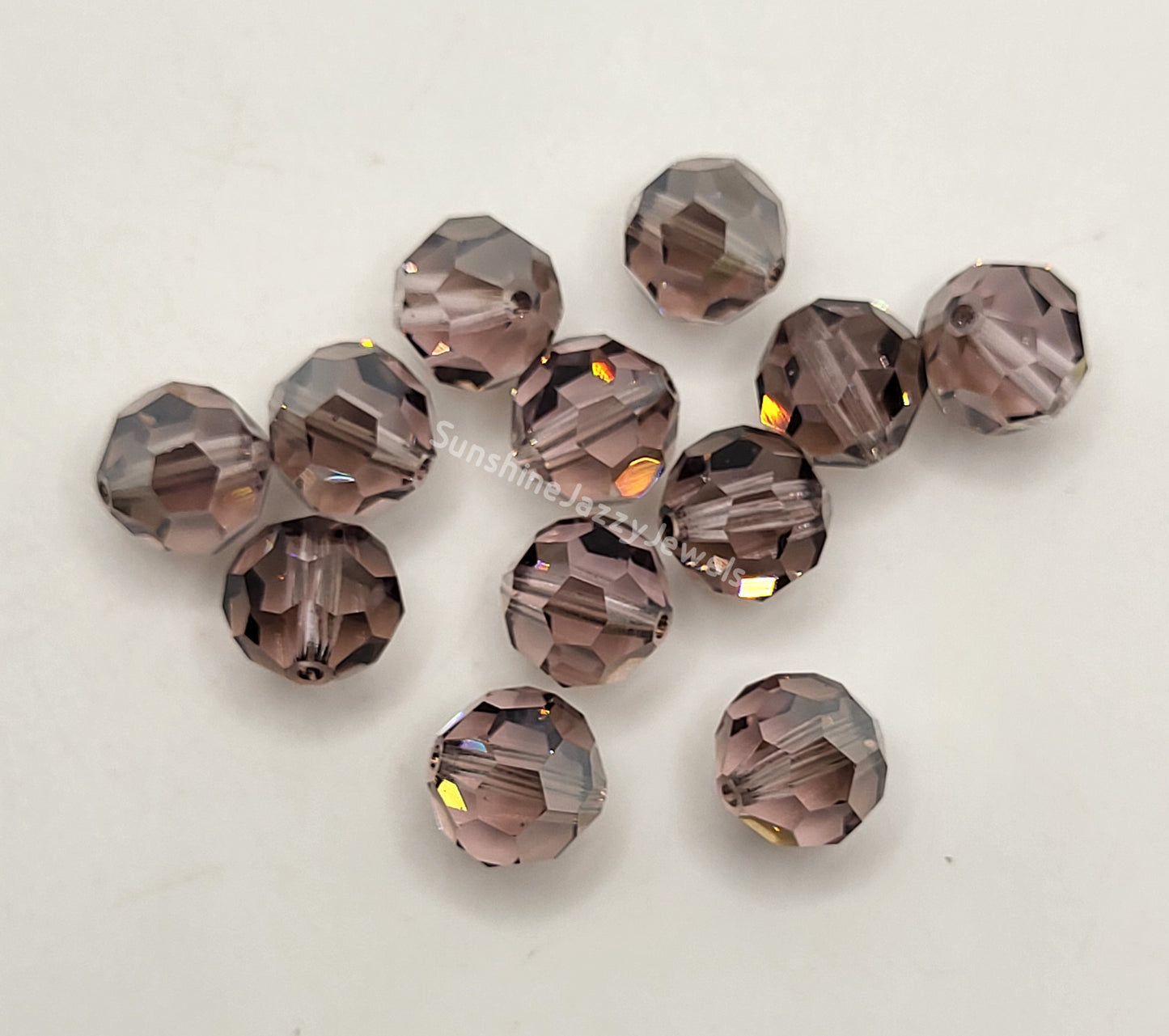 #5000 - Swarovski Crystal 8mm Round Beads w/ Satin Effect; 6pc per pack