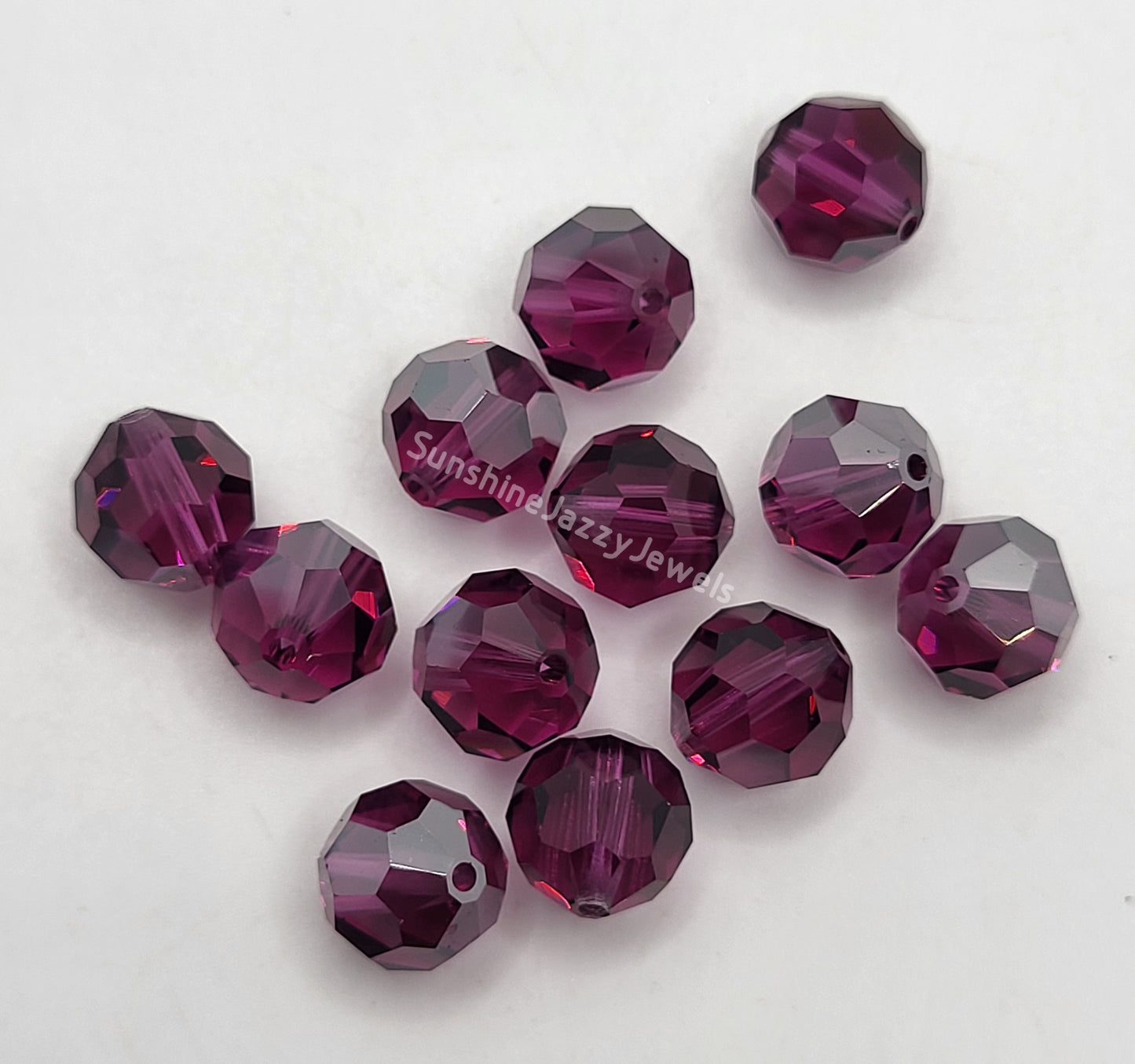 #5000 - Swarovski Crystal 8mm Round Beads w/ Satin Effect; 6pc per pack