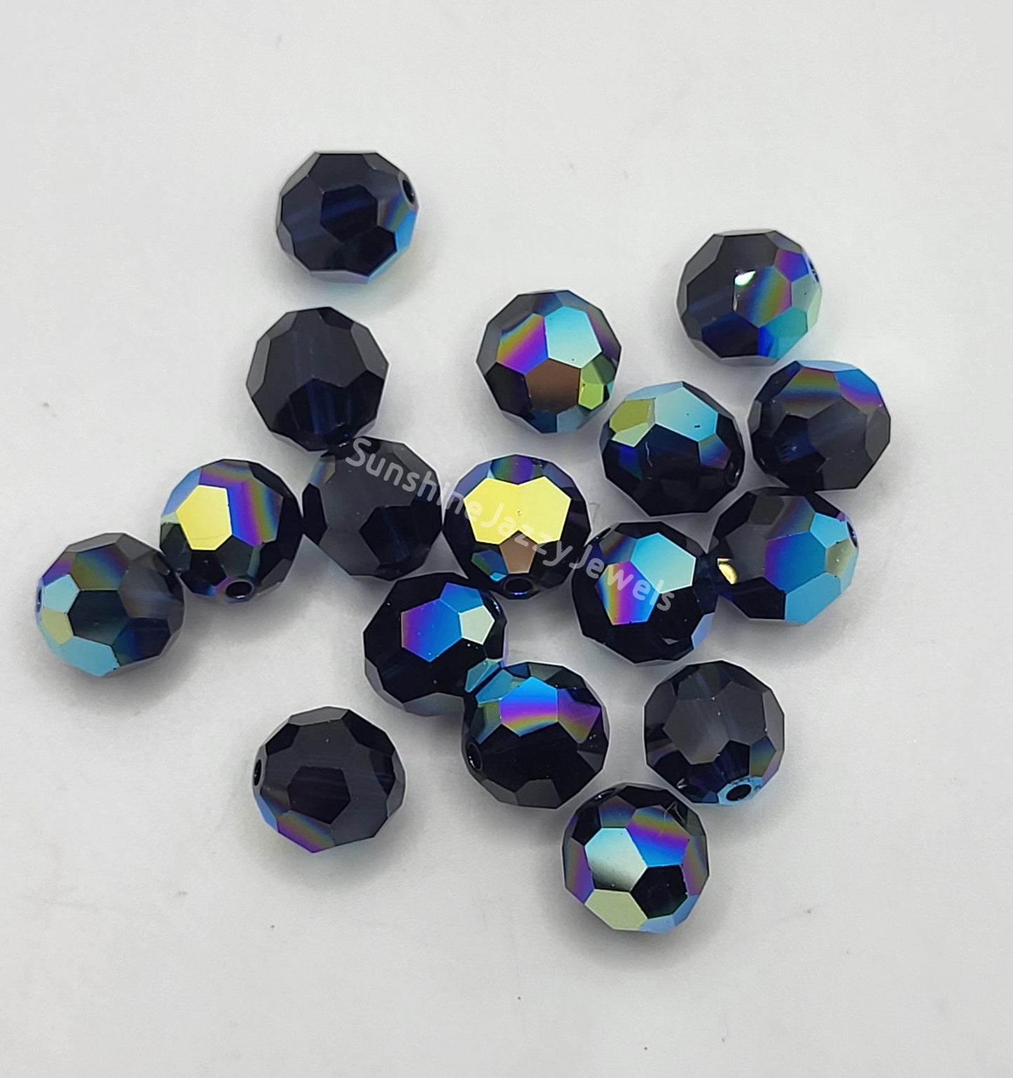 #5000 - Swarovski Crystal 8mm Round Beads w/ AB Finish; 6pc per pack