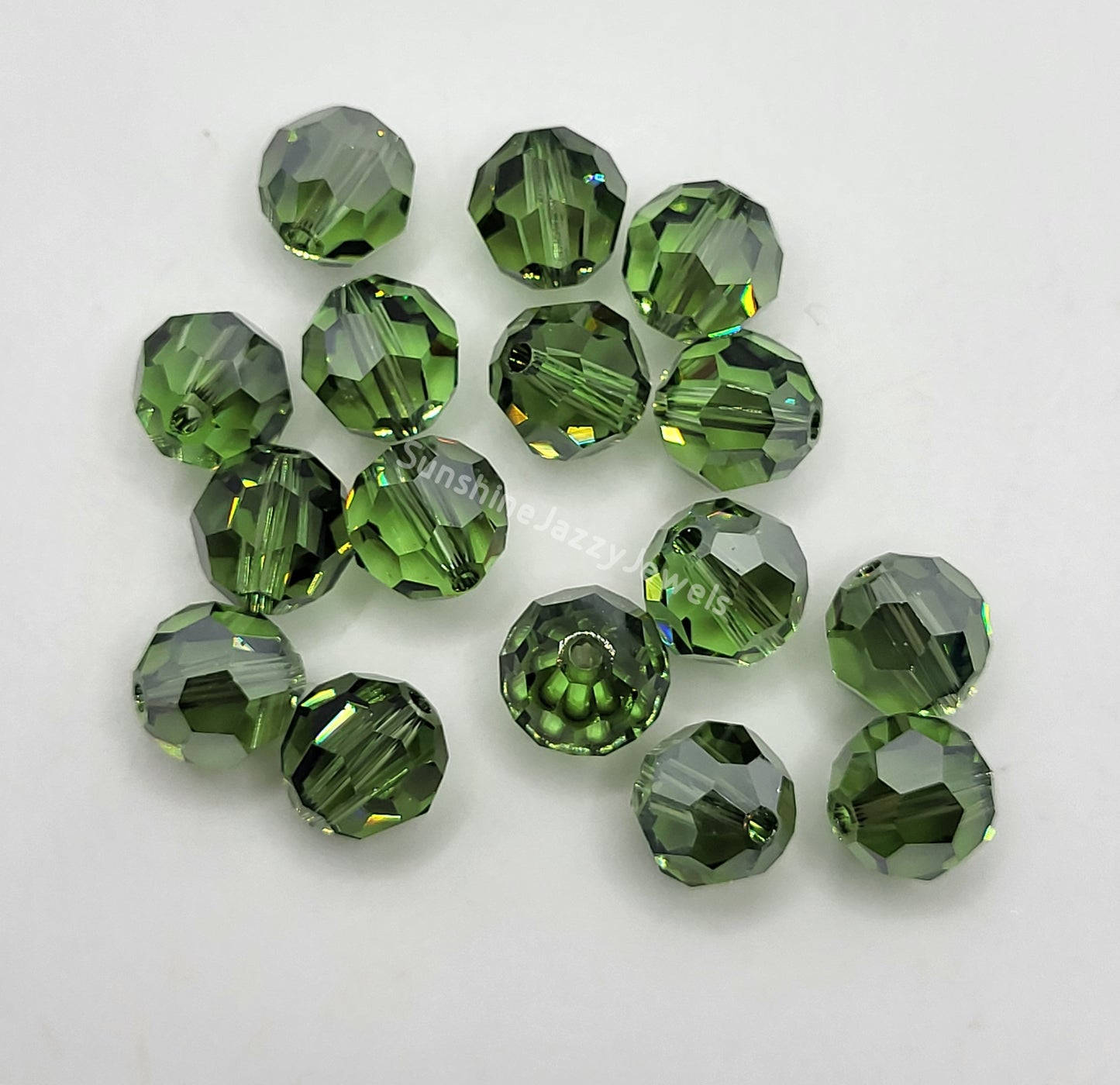 #5000 - Swarovski Crystal 8mm Round Beads w/ Satin Effect; 6pc per pack
