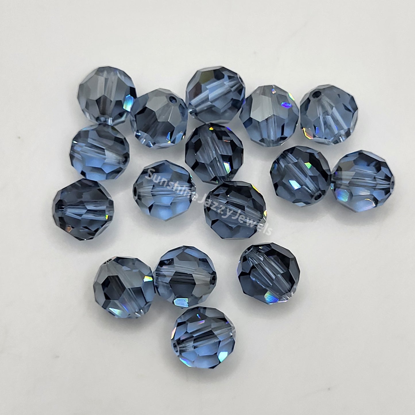 #5000 - Swarovski Crystal 8mm Round Beads w/ Satin Effect; 6pc per pack