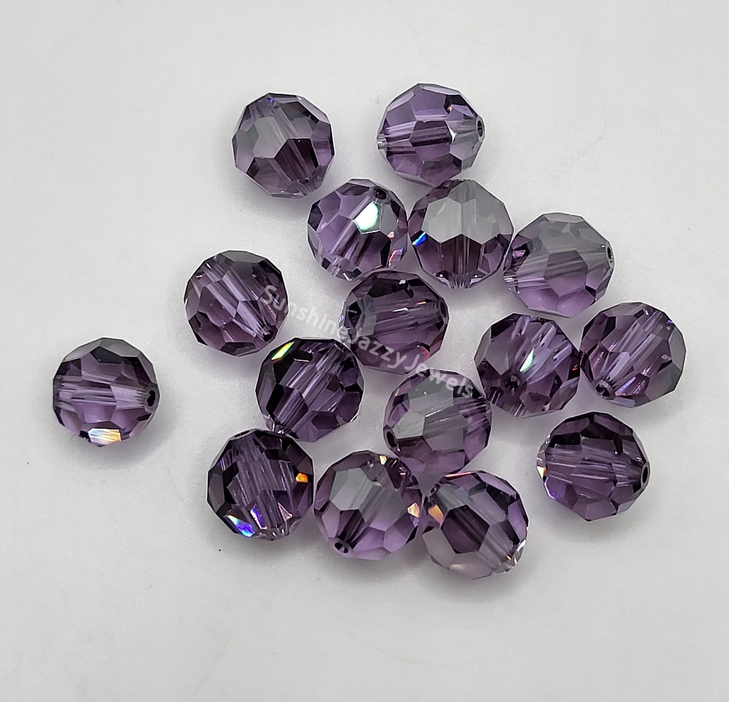 #5000 - Swarovski Crystal 8mm Round Beads w/ Satin Effect; 6pc per pack