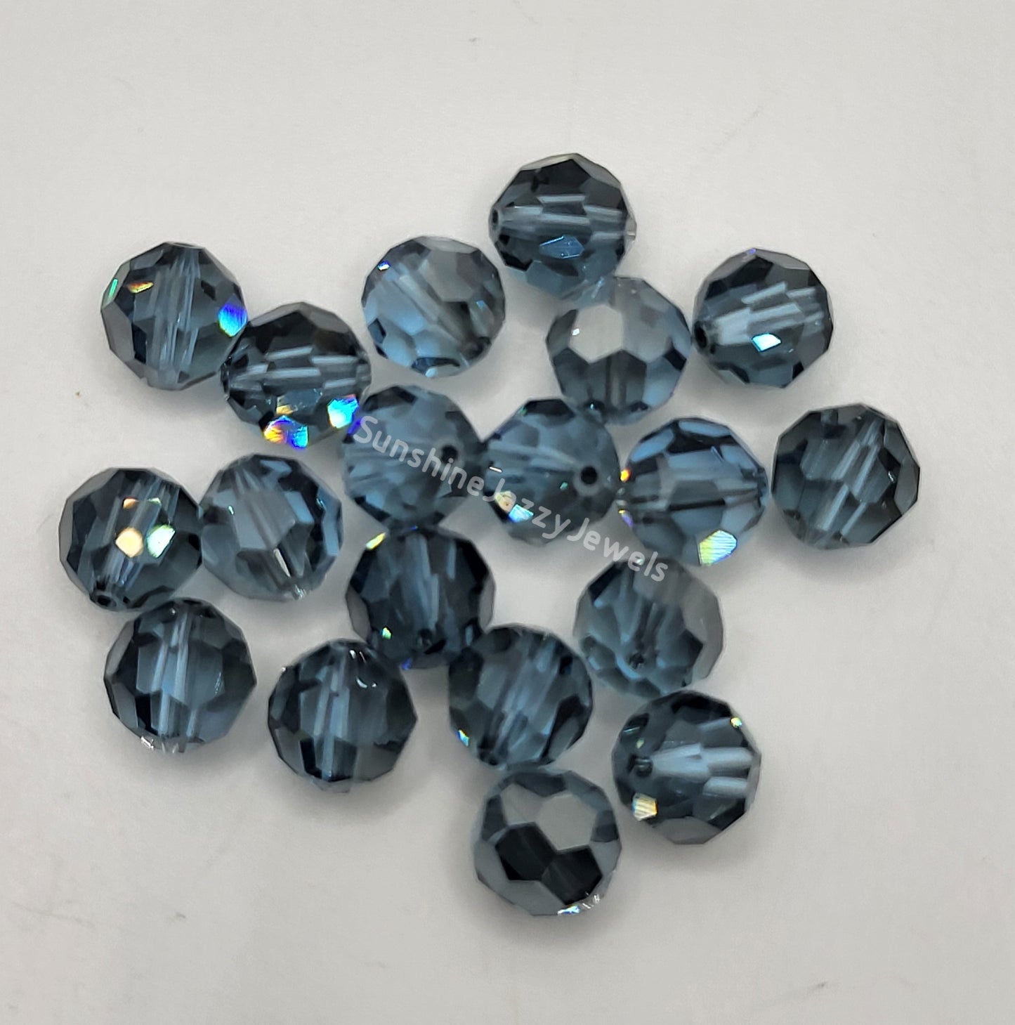 #5000 - Swarovski Crystal 8mm Round Beads w/ Satin Effect; 6pc per pack