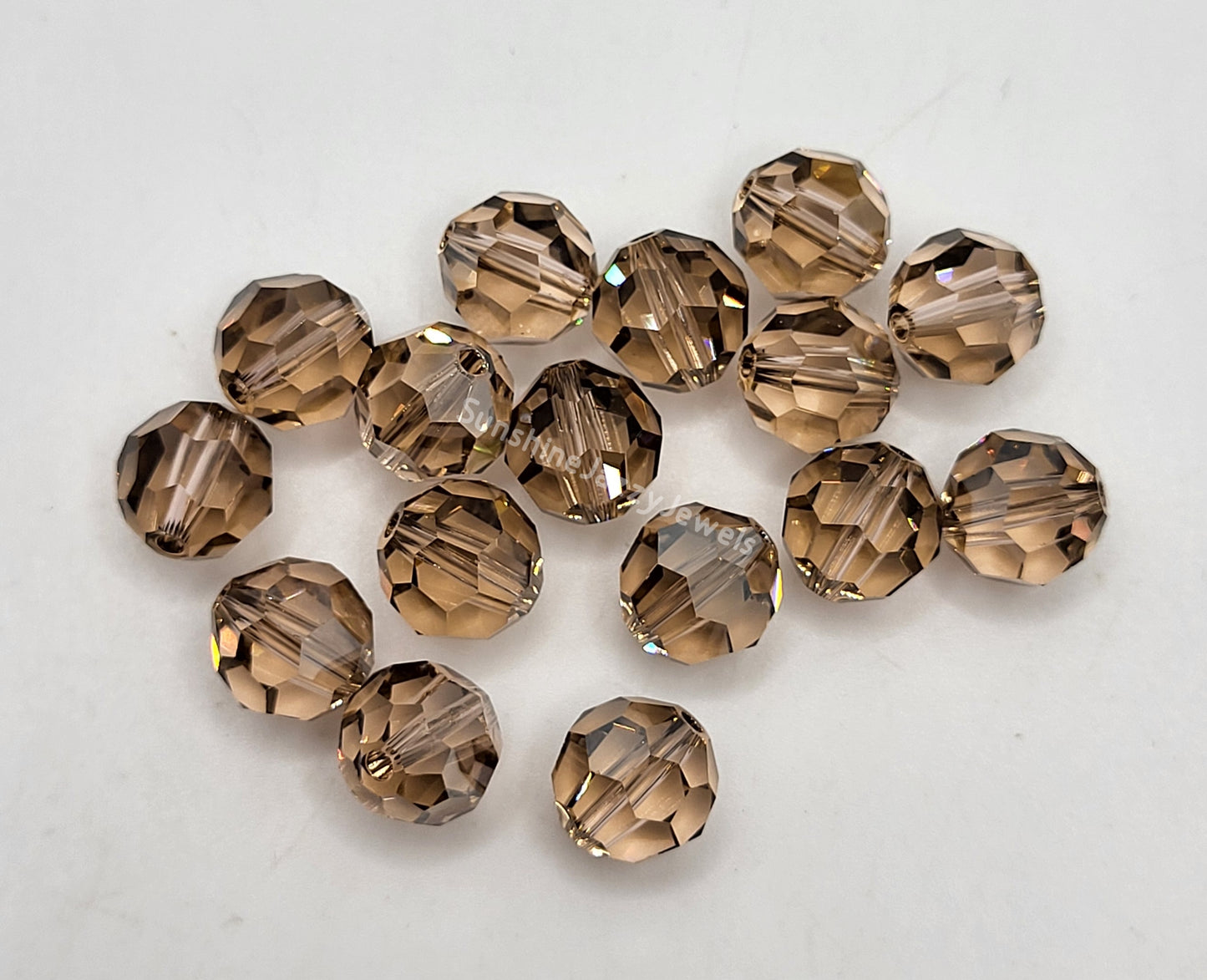 #5000 - Swarovski Crystal 8mm Round Beads w/ Satin Effect; 6pc per pack