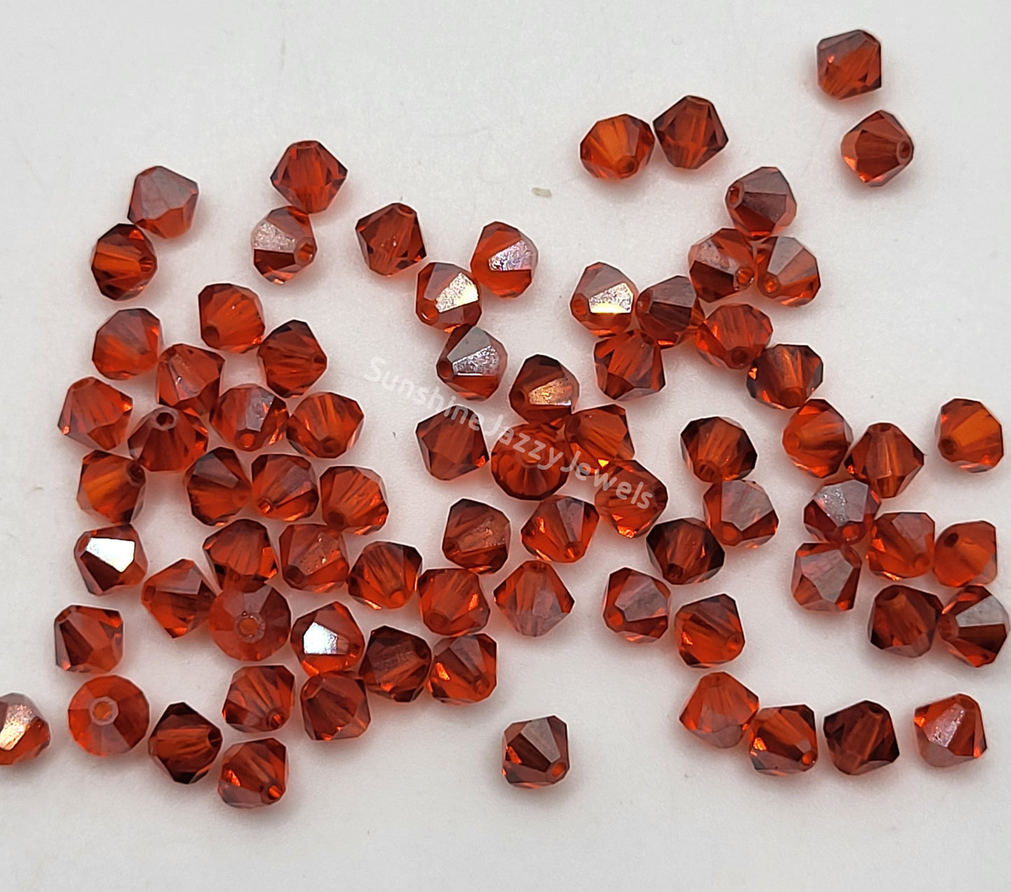 #5328 - Swarovski Crystal 6mm Bicone Beads w/ Satin Finish; 12pc per pack