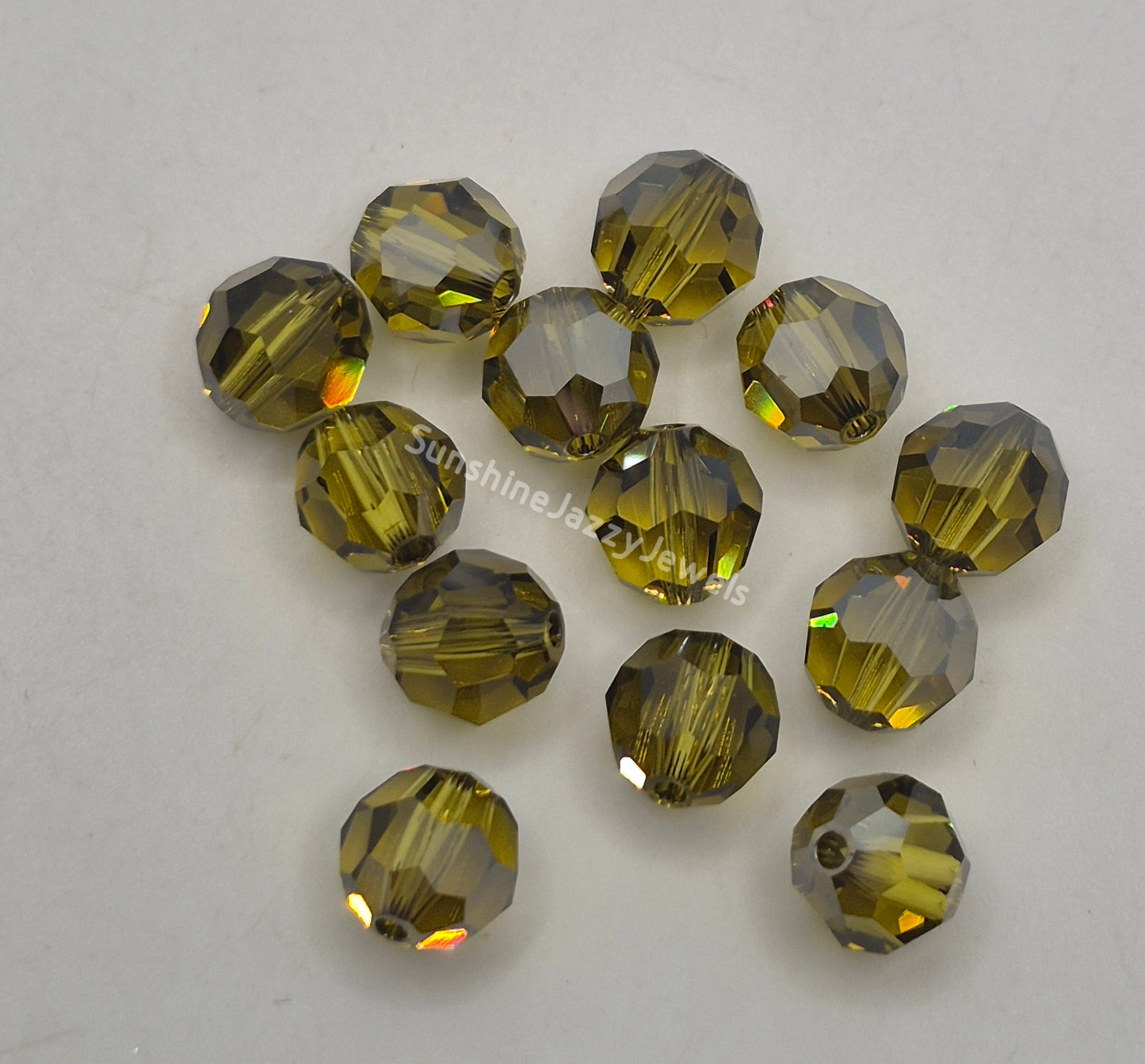 #5000 - Swarovski Crystal 8mm Round Beads w/ Satin Effect; 6pc per pack