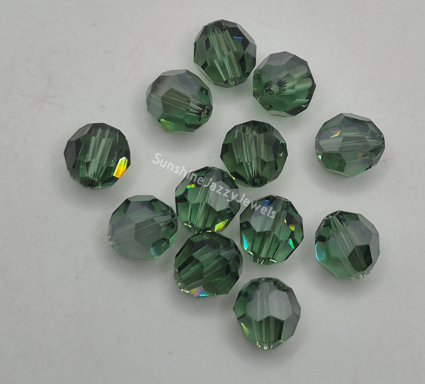 #5000 - Swarovski Crystal 8mm Round Beads w/ Satin Effect; 6pc per pack