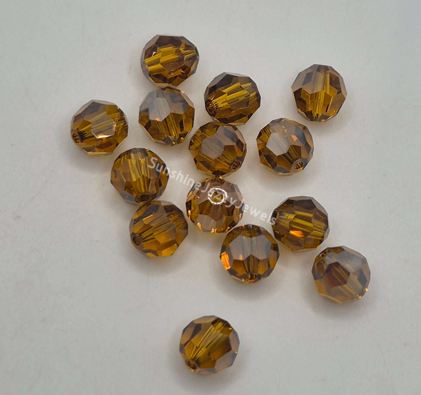 #5000 - Swarovski Crystal 8mm Round Beads w/ Satin Effect; 6pc per pack