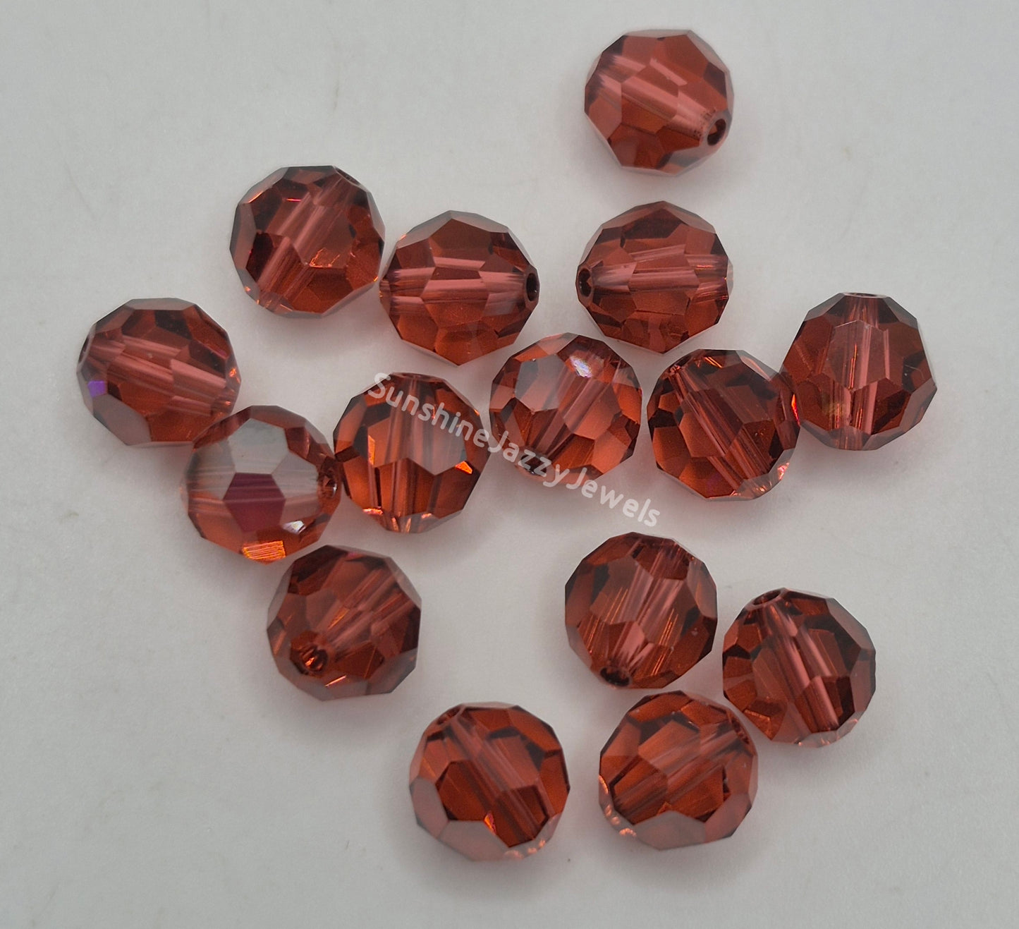 #5000 - Swarovski Crystal 8mm Round Beads w/ Satin Effect; 6pc per pack