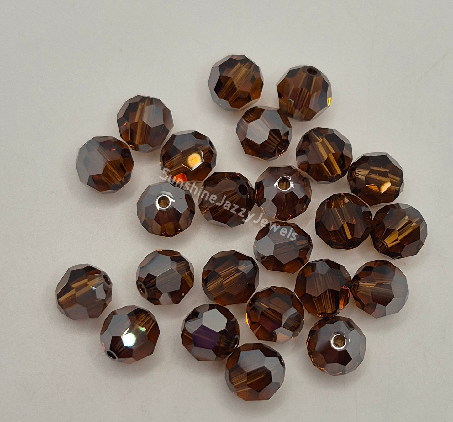 #5000 - Swarovski Crystal 8mm Round Beads w/ Satin Effect; 6pc per pack