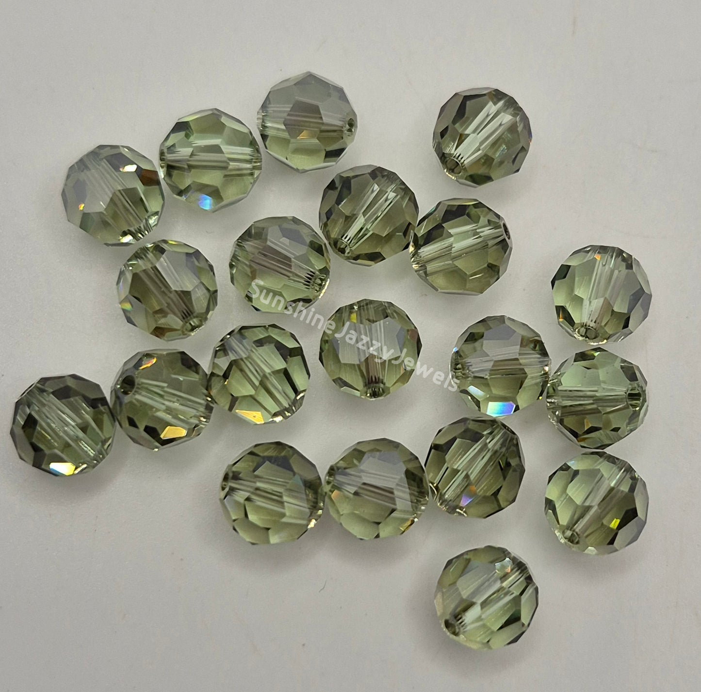 #5000 - Swarovski Crystal 8mm Round Beads w/ Satin Effect; 6pc per pack