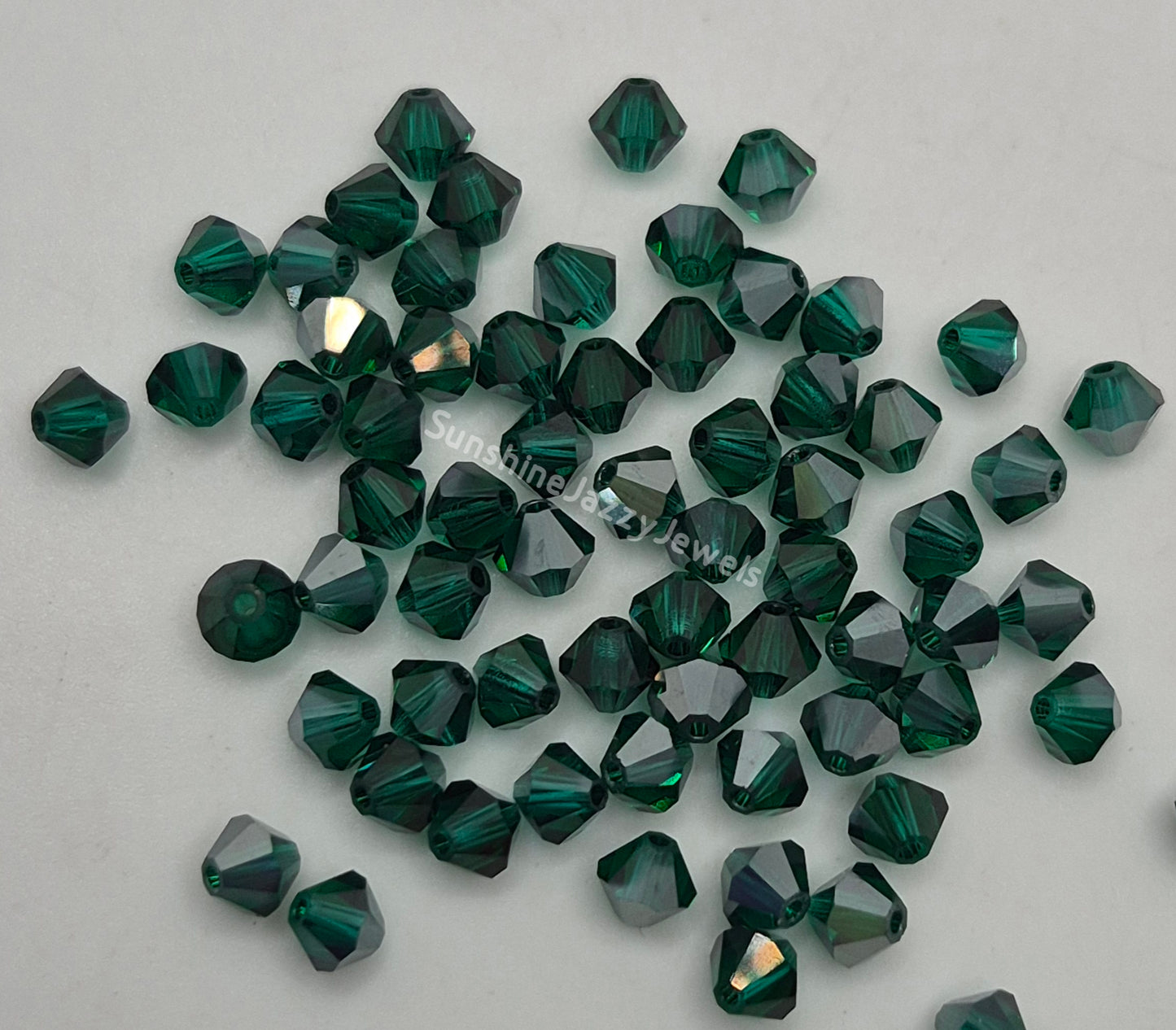 #5328 - Swarovski Crystal 4mm Bicone Beads - Satin Effect; 24pc per pack