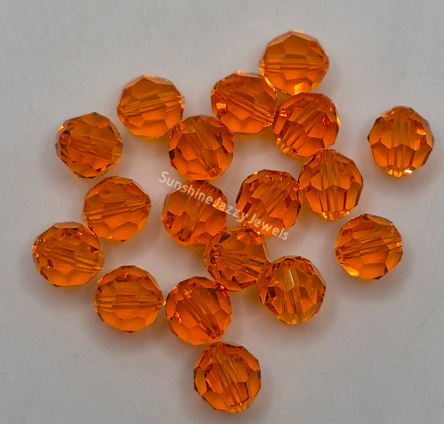 #5000 - Swarovski Crystal 8mm Faceted Round Beads; Classic Colors; 6pc per pack