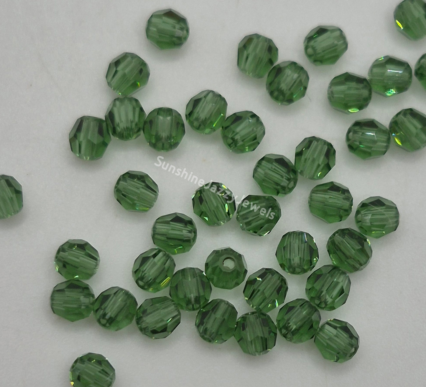 #5000 - Swarovski Crystal 8mm Faceted Round Beads; Classic Colors; 6pc per pack