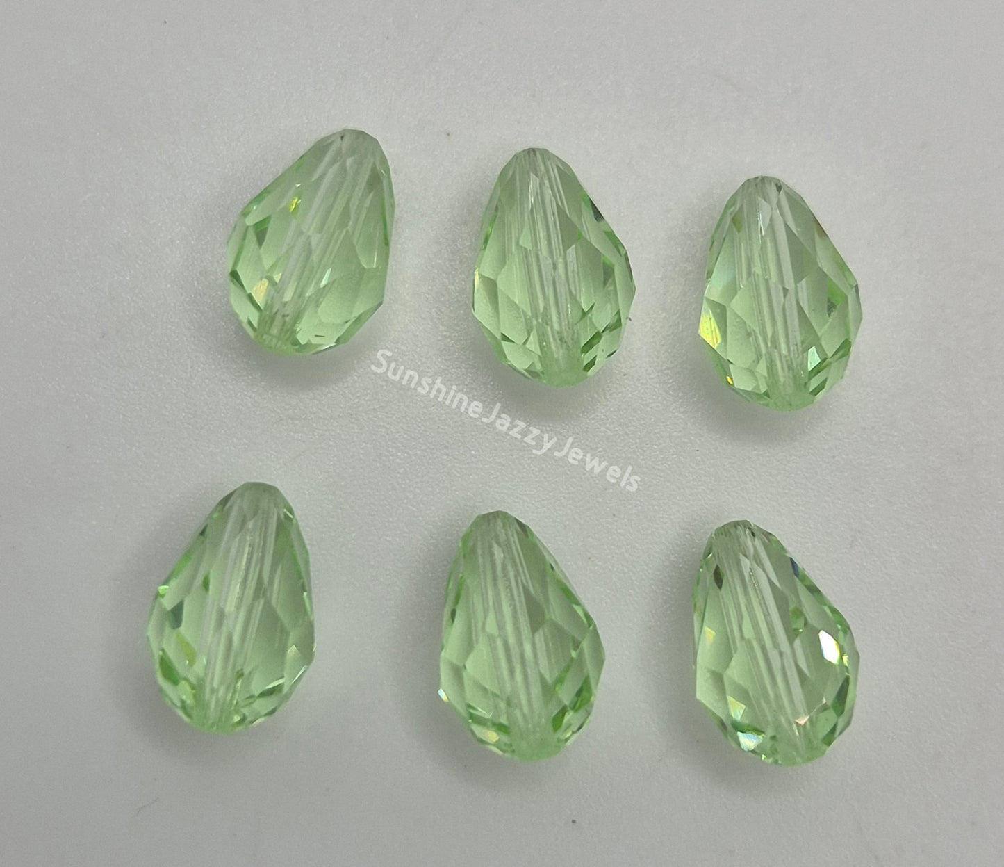 #5500 - Swarovski Crystal 9x6mm Colored Teardrop Beads; 6pc per pack