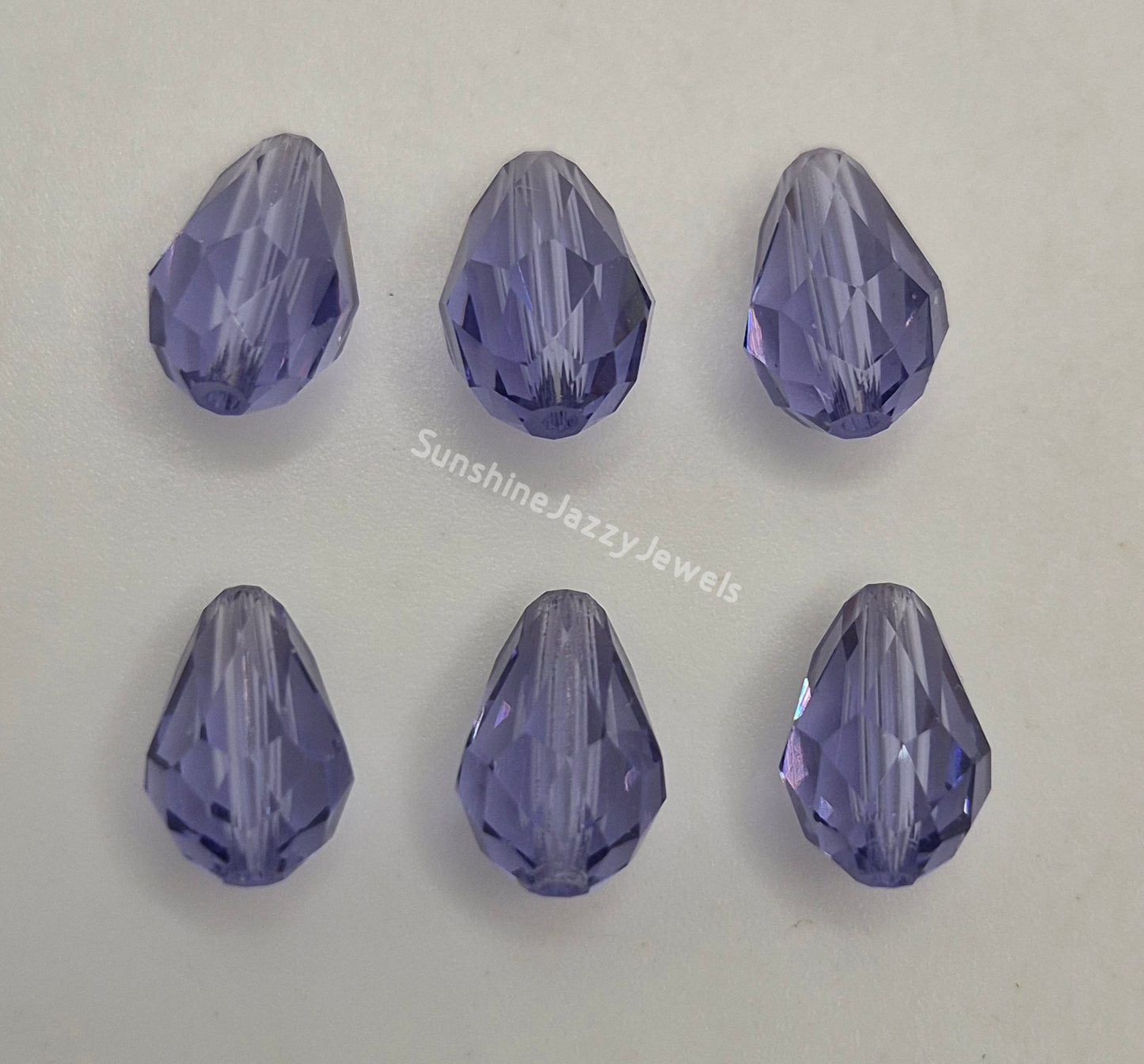 #5500 - Swarovski Crystal 9x6mm Colored Teardrop Beads; 6pc per pack