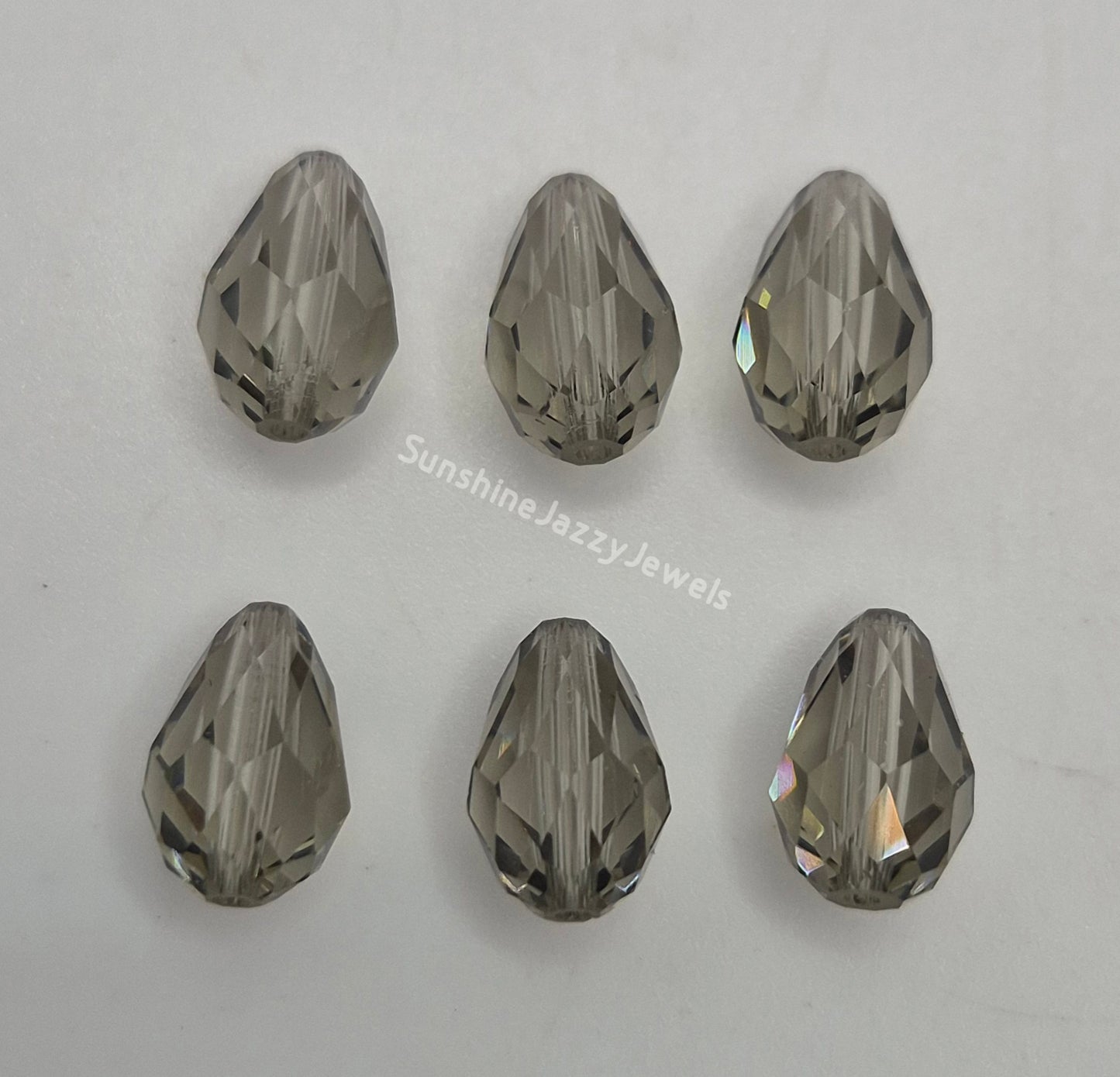 #5500 - Swarovski Crystal 9x6mm Colored Teardrop Beads; 6pc per pack