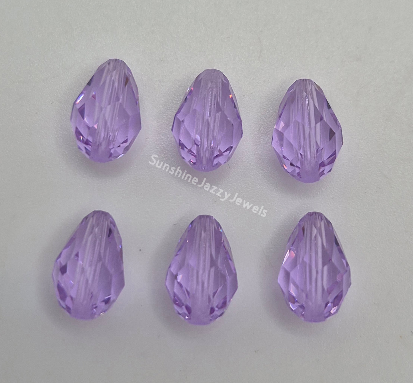#5500 - Swarovski Crystal 9x6mm Colored Teardrop Beads; 6pc per pack