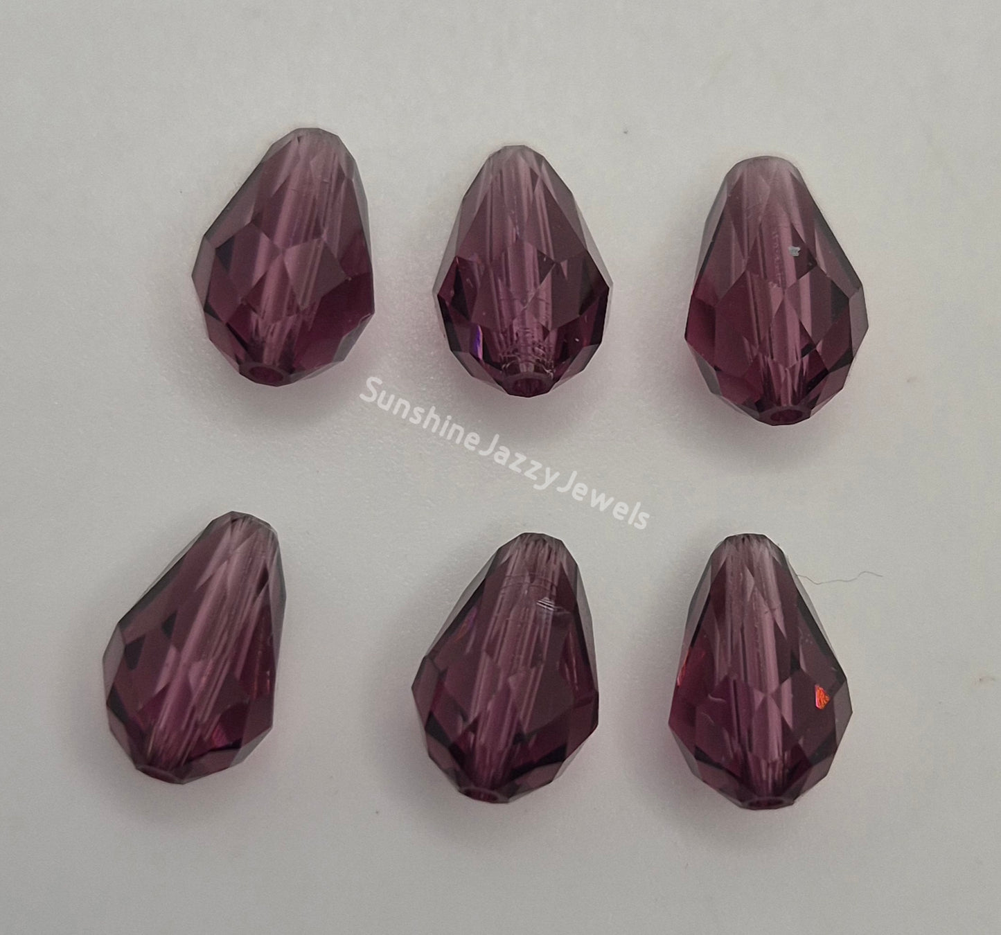 #5500 - Swarovski Crystal 9x6mm Colored Teardrop Beads; 6pc per pack