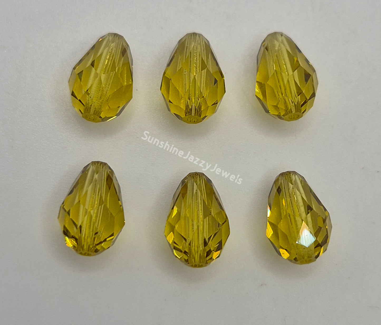 #5500 - Swarovski Crystal 9x6mm Colored Teardrop Beads; 6pc per pack