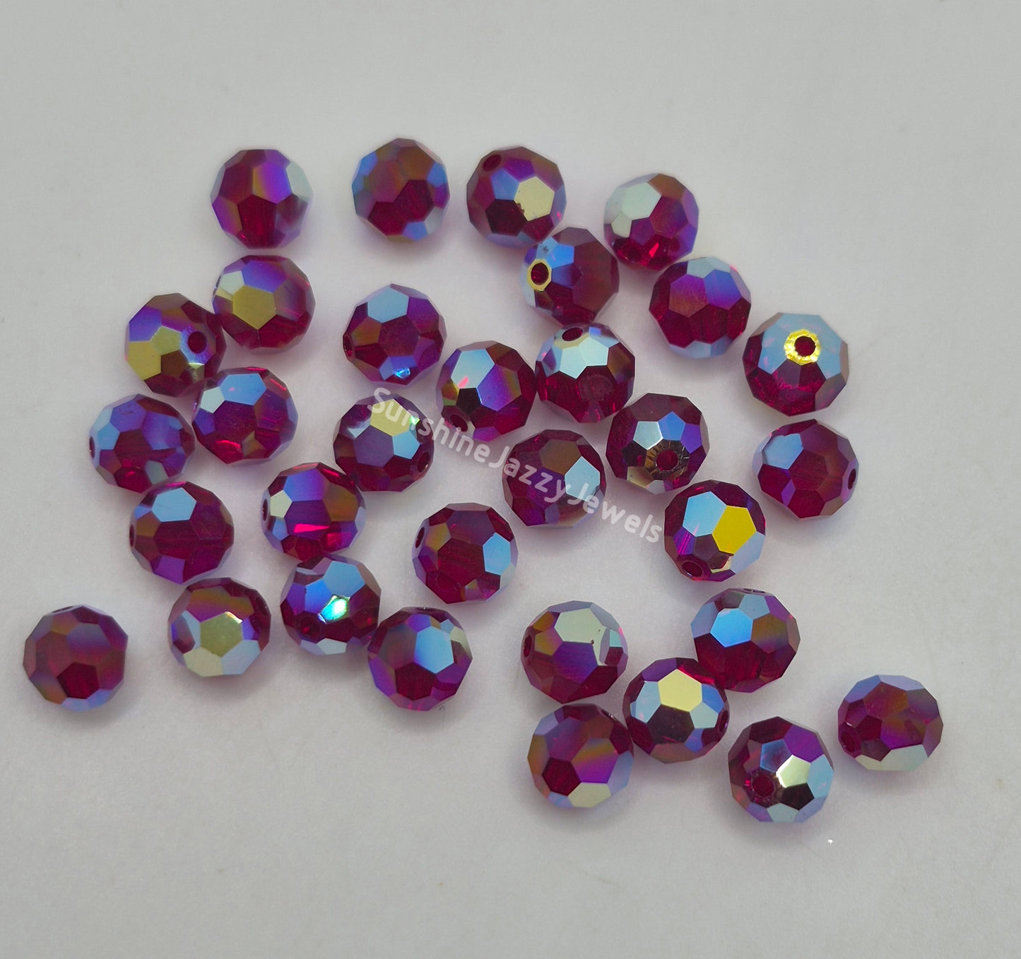 #5000 - Swarovski Crystal 6mm Round Beads w/ AB2X Effect; 12pc per pack