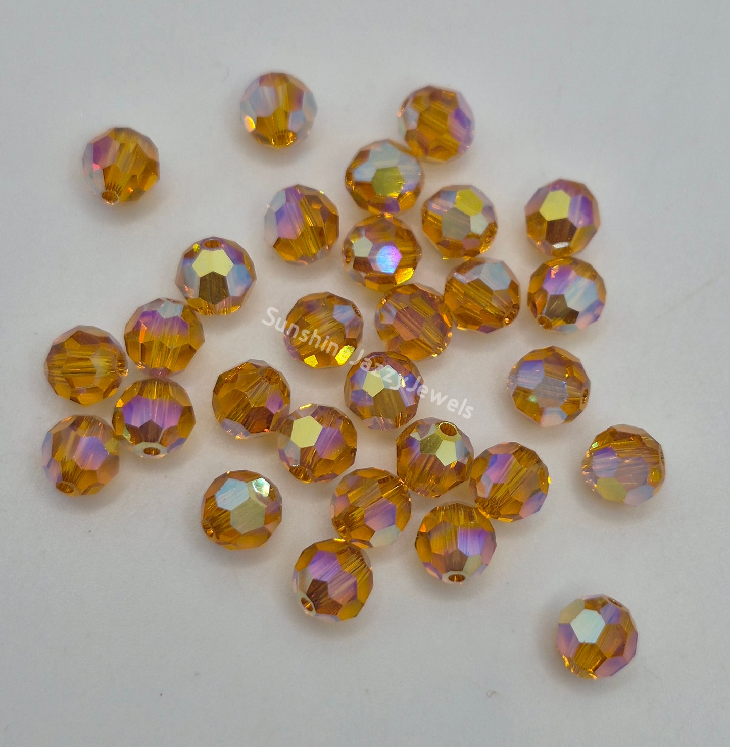 #5000 - Swarovski Crystal 6mm Round Beads w/ AB2X Effect; 12pc per pack
