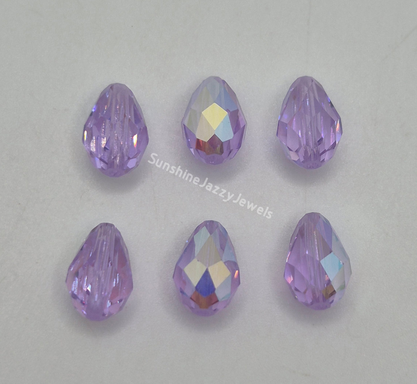 #5500 - Swarovski Crystal 9x6mm Colored Teardrop Beads; 6pc per pack