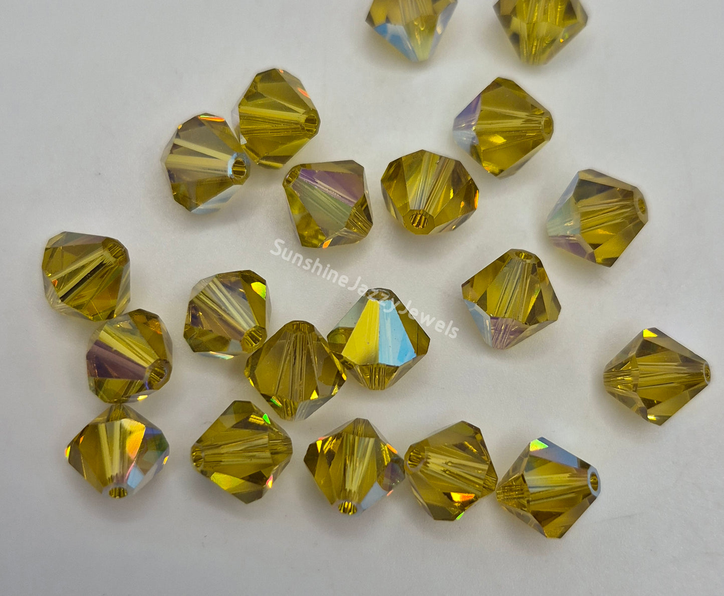 #5328 - Swarovski Crystal 8mm Bicone w/ AB Finish; Many Colors; 12pc per pack