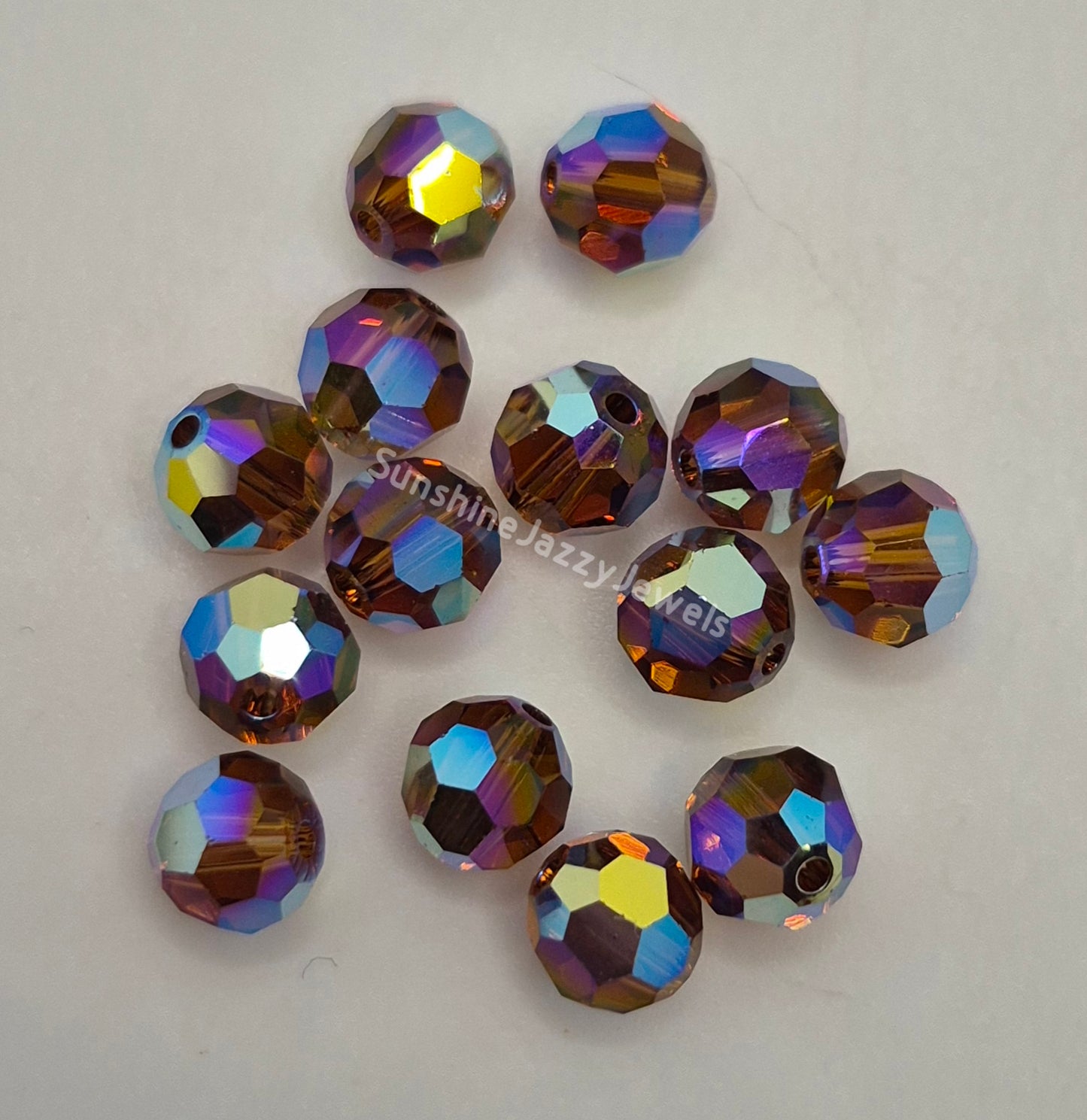 #5000 - Swarovski Crystal 6mm Round Beads w/ AB2X Effect; 12pc per pack