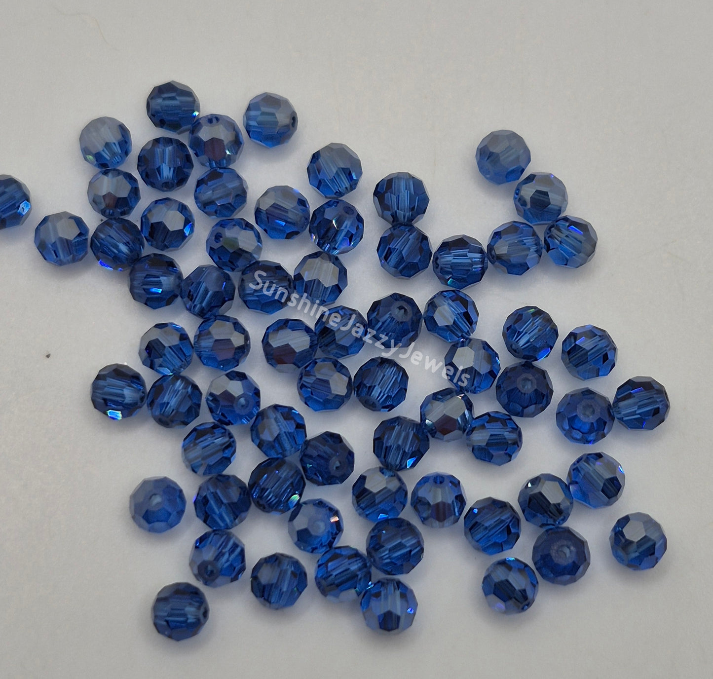 #5000 - Swarovski Crystal 4mm Faceted Round Beads w/ Satin Effect; 24pc per pack