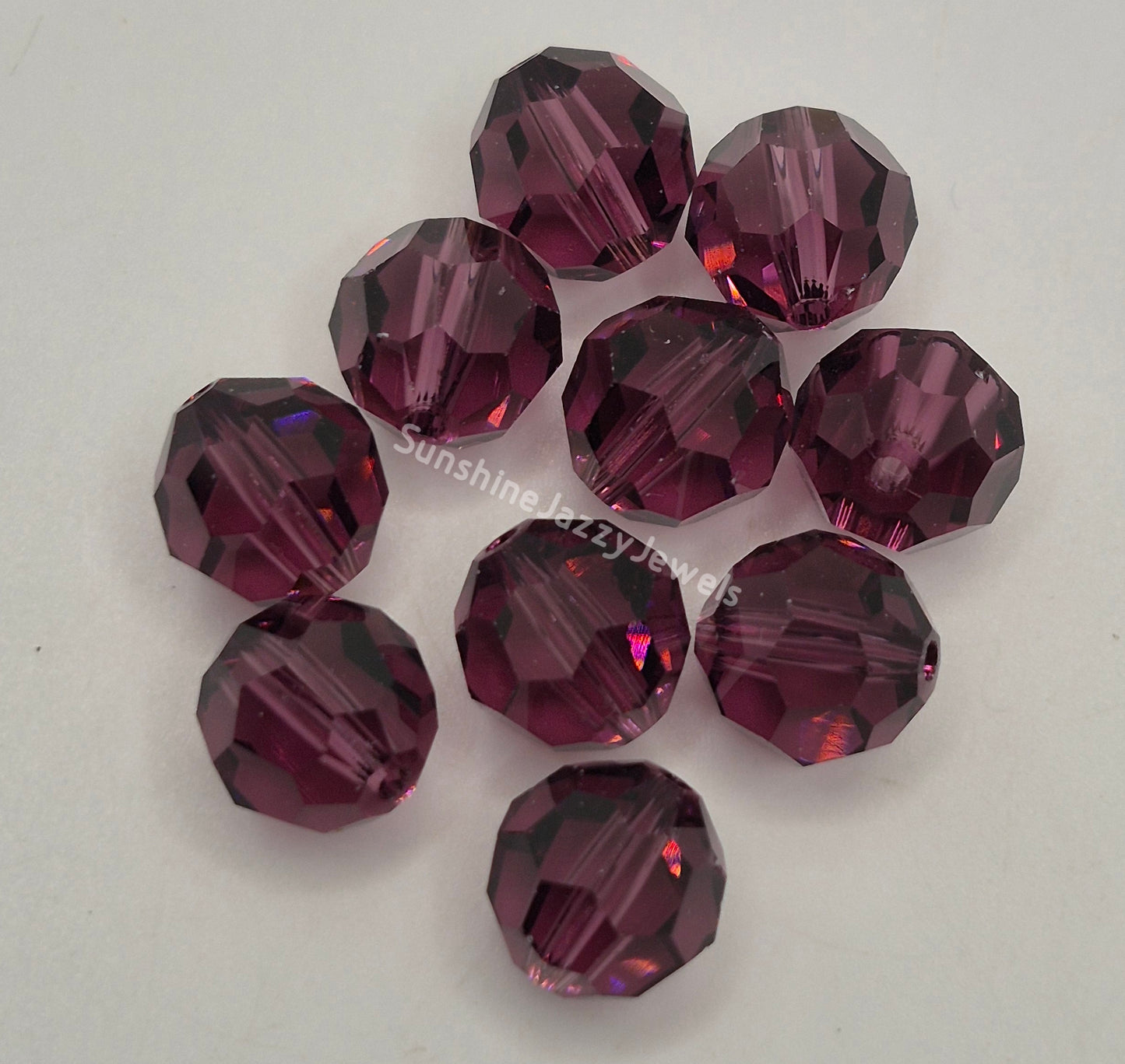 #5000 - Swarovski Crystal 10mm Round Beads; Classic Colors; 6pc per pack