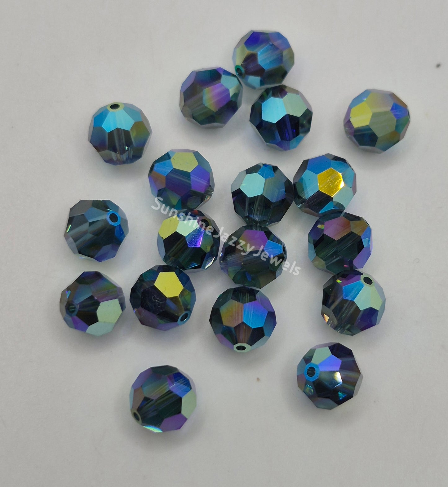 #5000 - Swarovski Crystal 8mm Round Beads w/ AB2X Effect; 6pc per pack