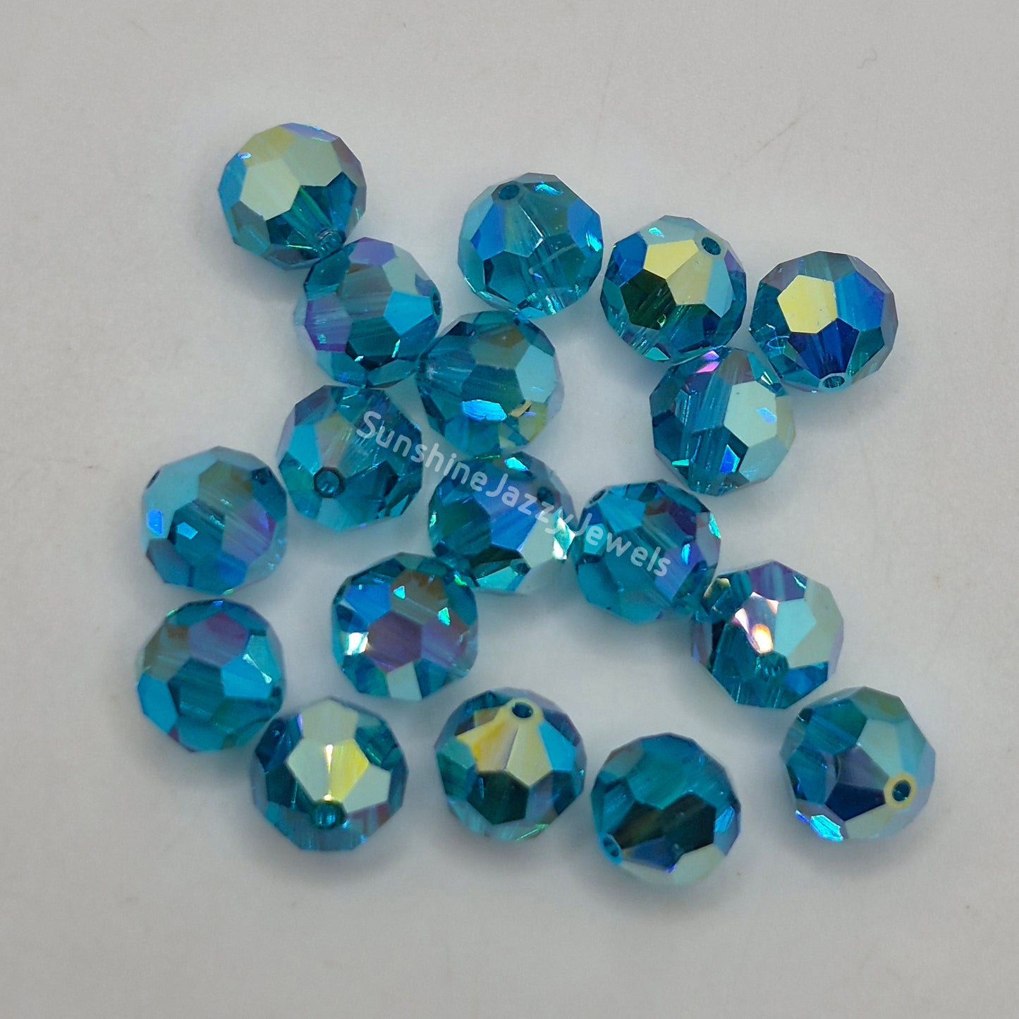 #5000 - Swarovski Crystal 8mm Round Beads w/ AB2X Effect; 6pc per pack