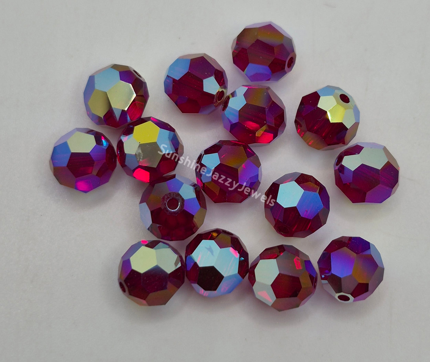 #5000 - Swarovski Crystal 8mm Round Beads w/ AB2X Effect; 6pc per pack