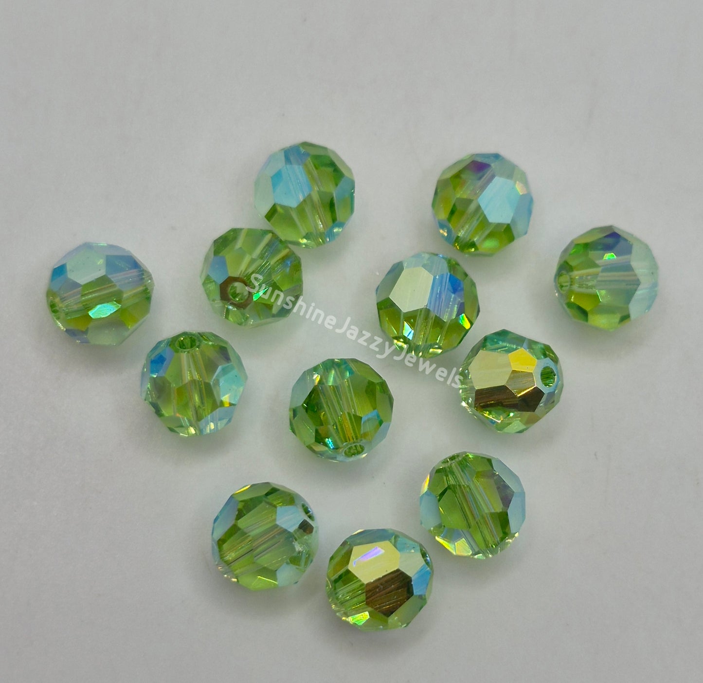 #5000 - Swarovski Crystal 8mm Round Beads w/ AB2X Effect; 6pc per pack