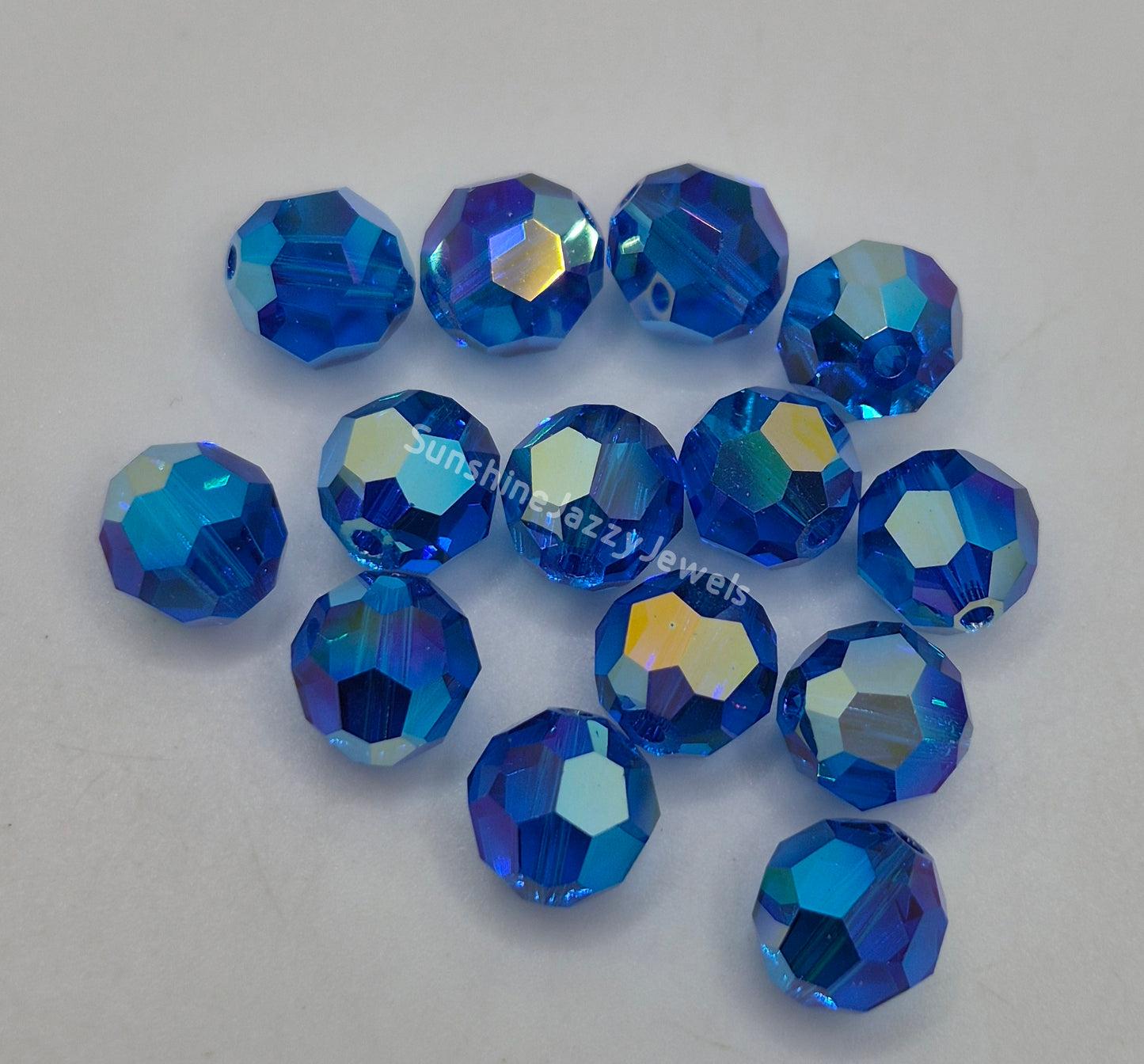 #5000 - Swarovski Crystal 8mm Round Beads w/ AB2X Effect; 6pc per pack