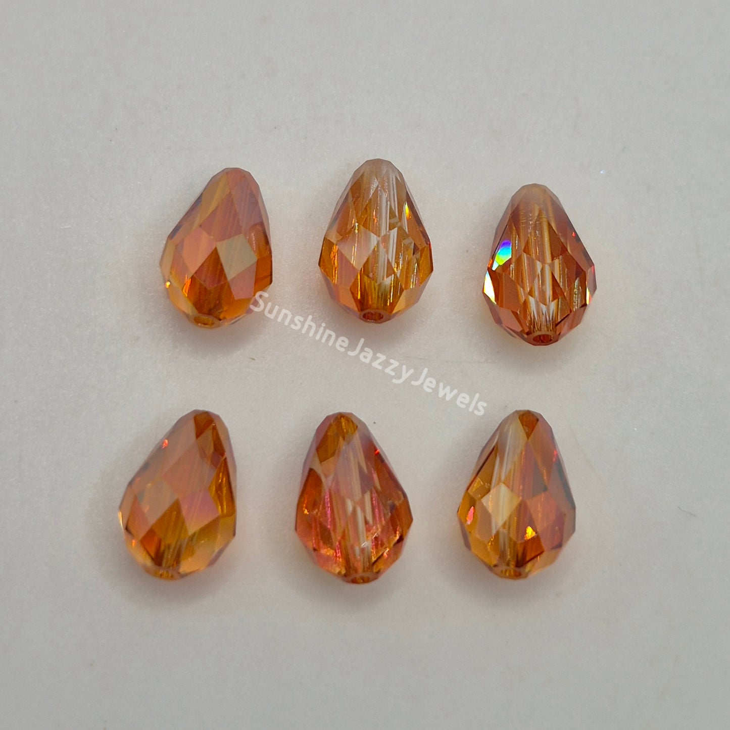WEB EXCLUSIVE - #5500 - 6pc Swarovski Crystal Chili Pepper 9x6mm Teardrop Beads