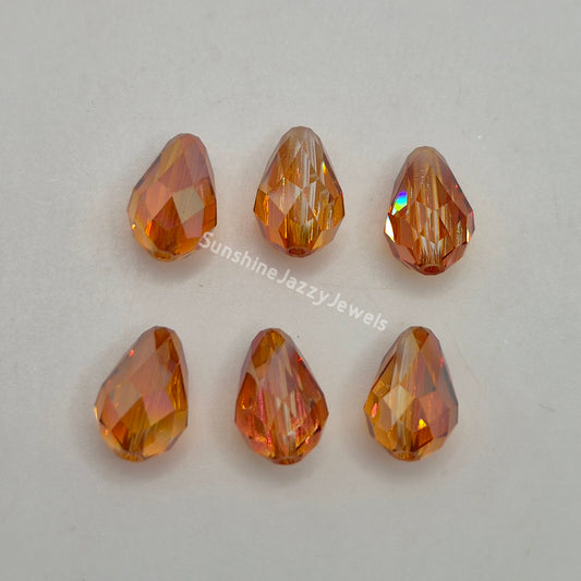 WEB EXCLUSIVE - #5500 - 6pc Swarovski Crystal Chili Pepper 9x6mm Teardrop Beads