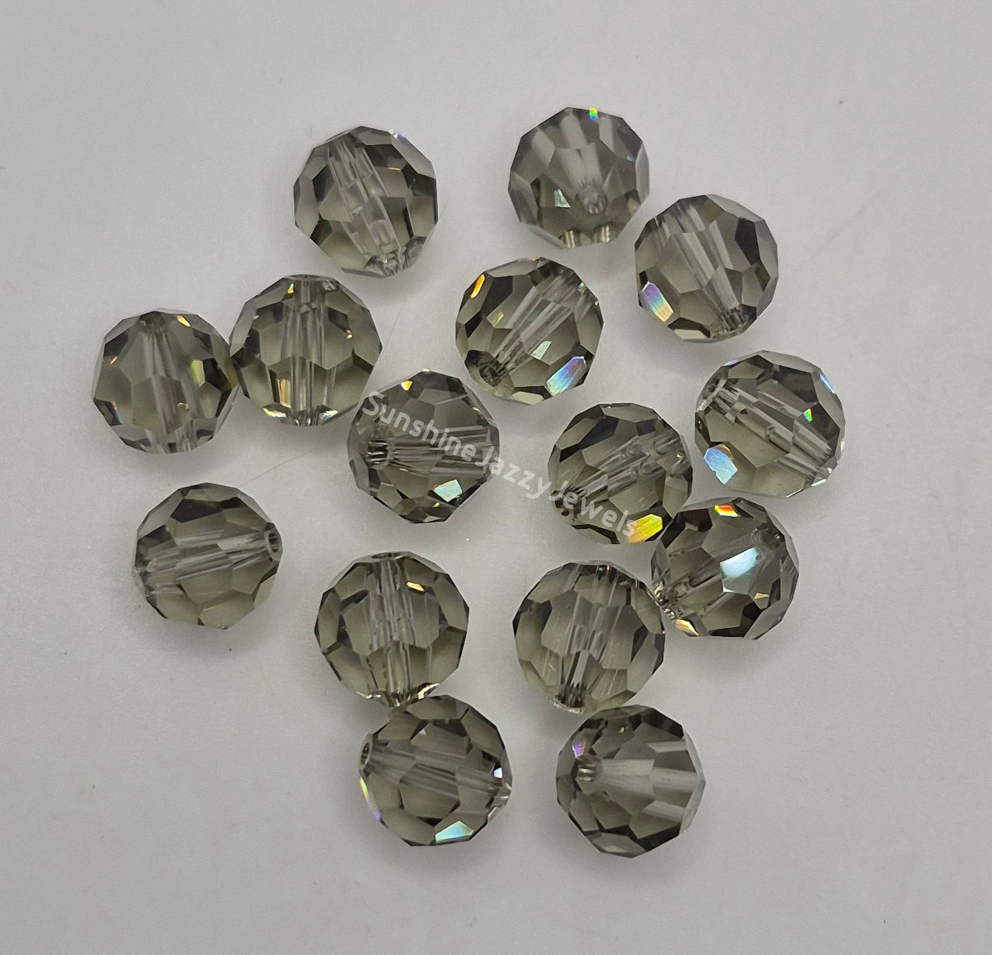 #5000 - Swarovski Crystal 8mm Faceted Round Beads; Classic Colors; 6pc per pack