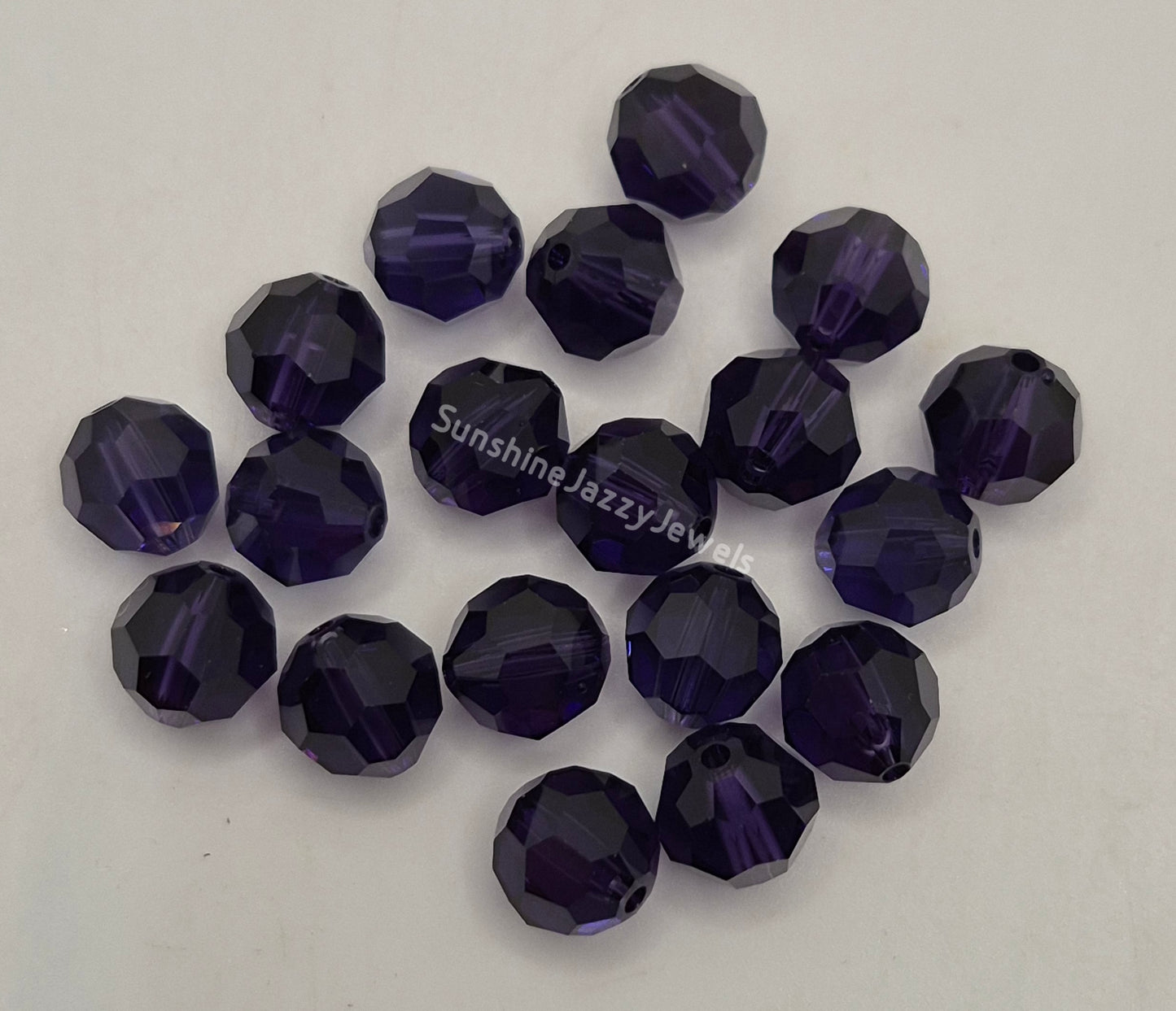 #5000 - Swarovski Crystal 8mm Faceted Round Beads; Classic Colors; 6pc per pack