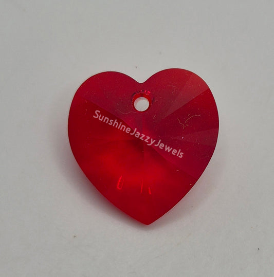 #6202 - Swarovski Crystal Light Siam 18mm Heart Pendant; LAST ONE