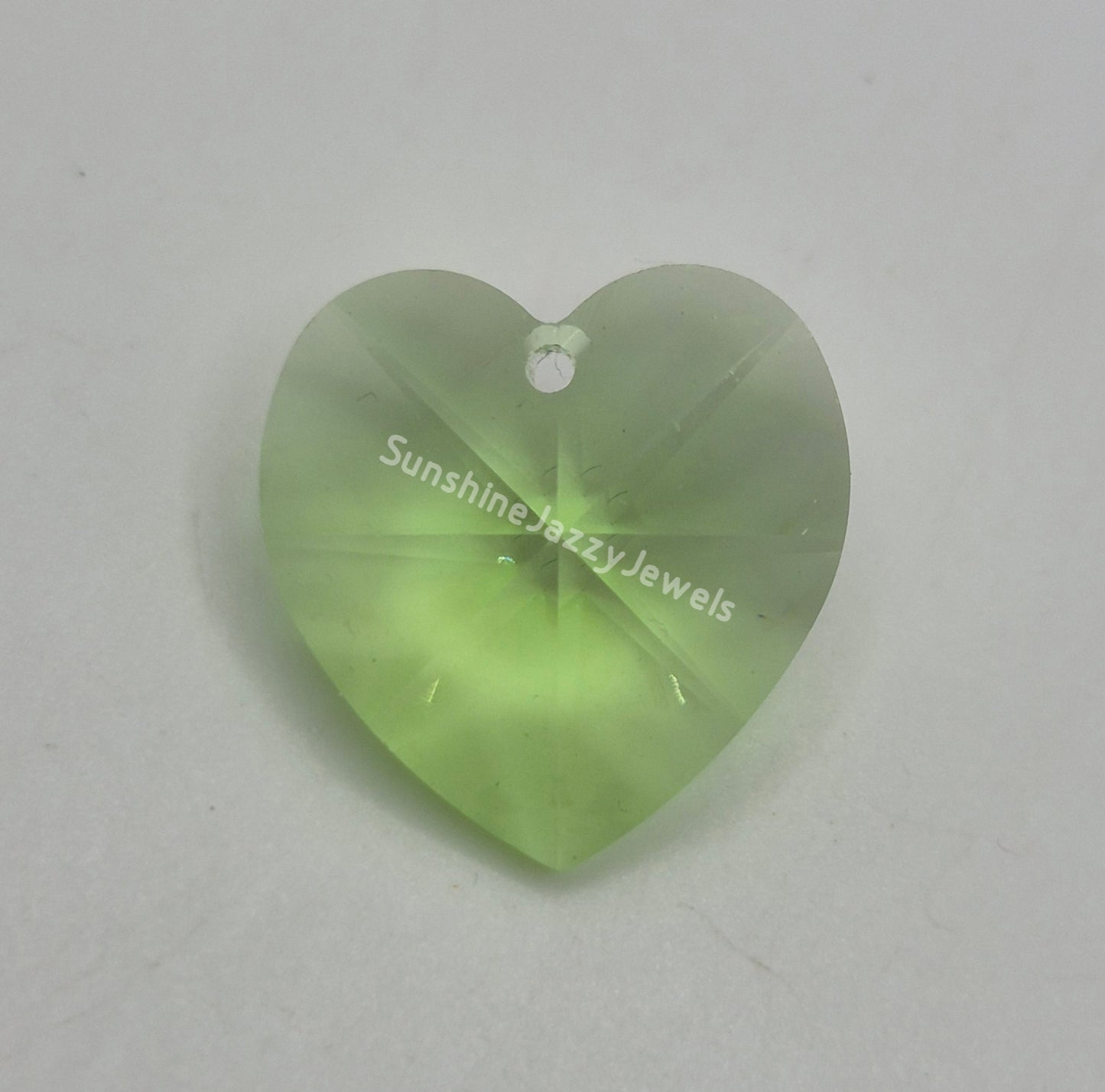 #6202 - Swarovski Crystal Peridot 18mm Heart Pendant; LAST ONE