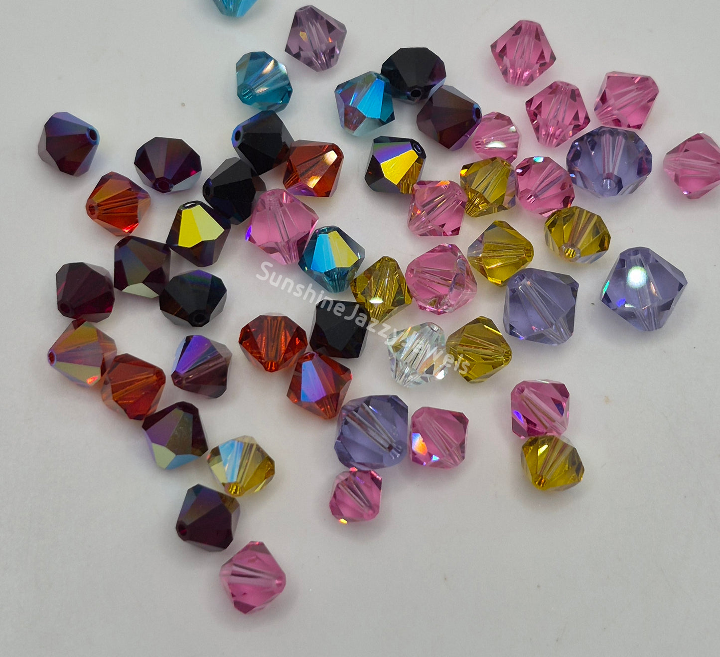 CLEARANCE MIX!  50pc Swarovski Crystal 8-10mm Bicone Beads; Assorted Colors