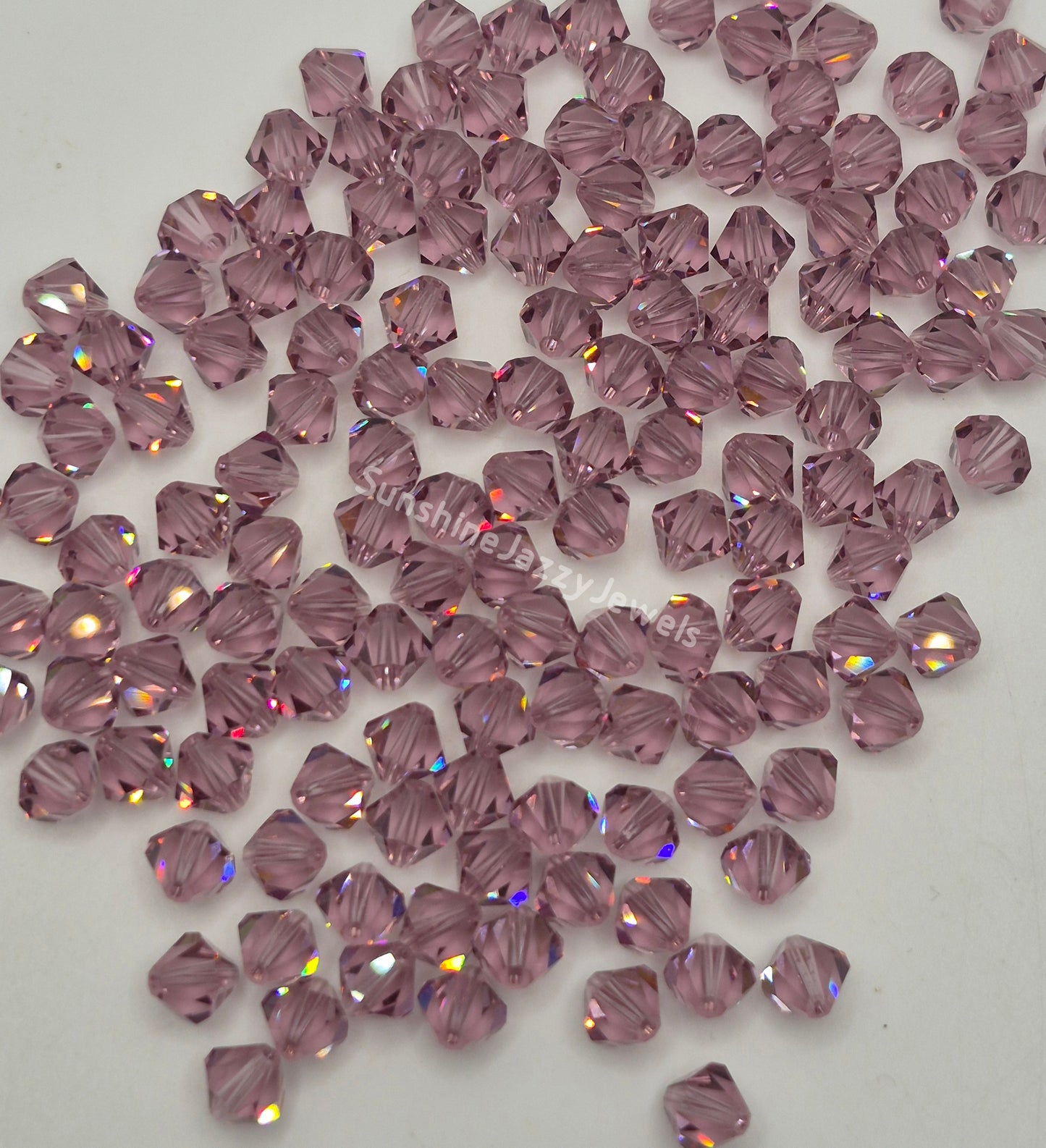 CLEARANCE MIX!  70pc ?Swarovski Crystal? Purple 7mm Bicone Beads