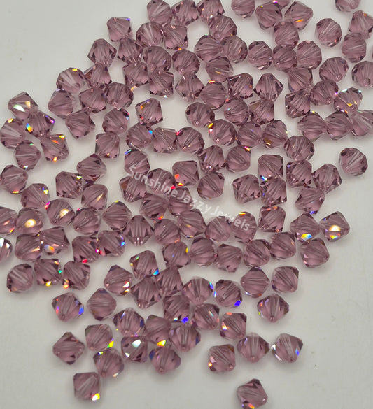 CLEARANCE MIX!  70pc ?Swarovski Crystal? Purple 7mm Bicone Beads