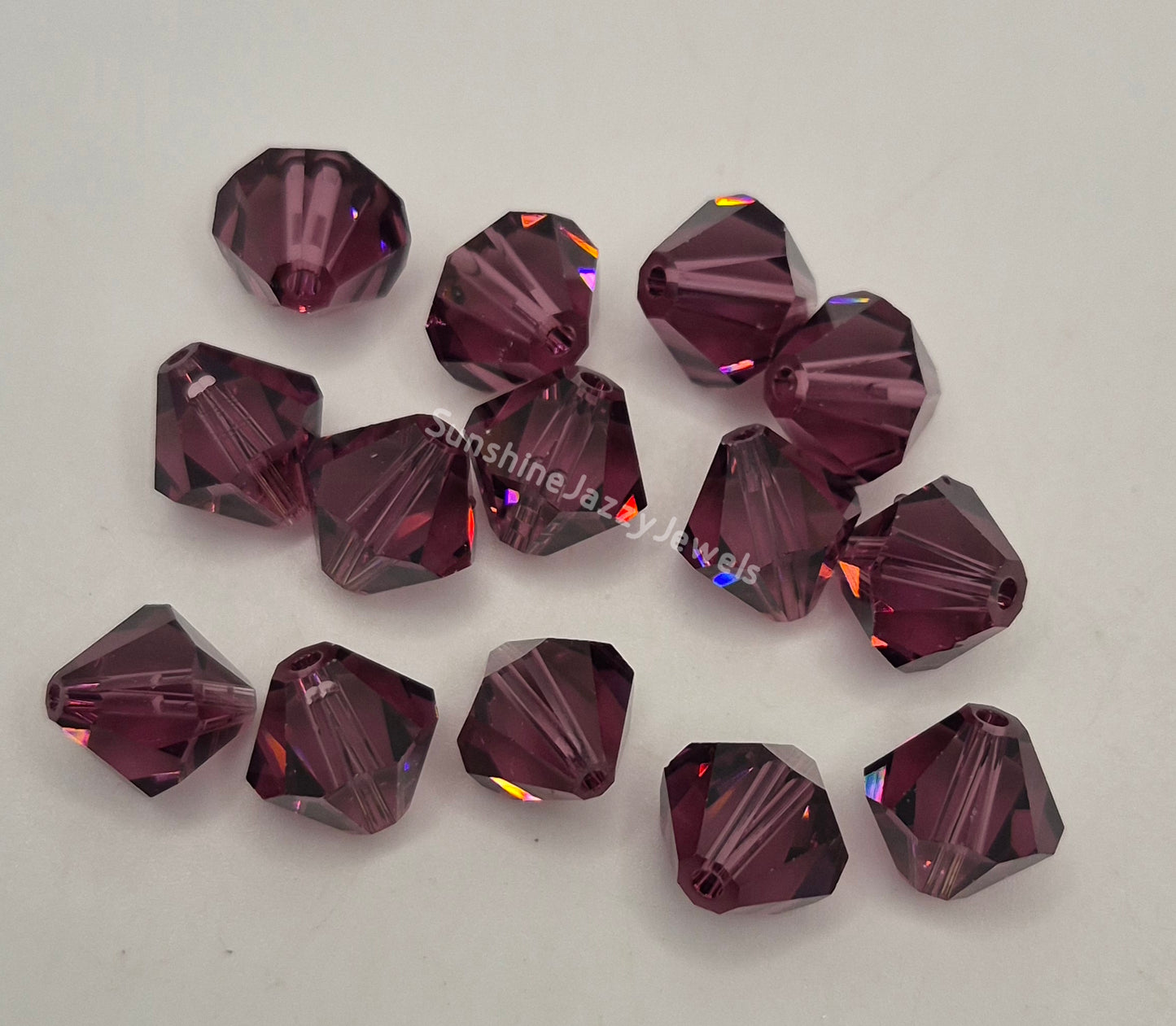 #5328 - Swarovski Crystal 10mm Bicone Beads; Classic Colors; 6pc per pack