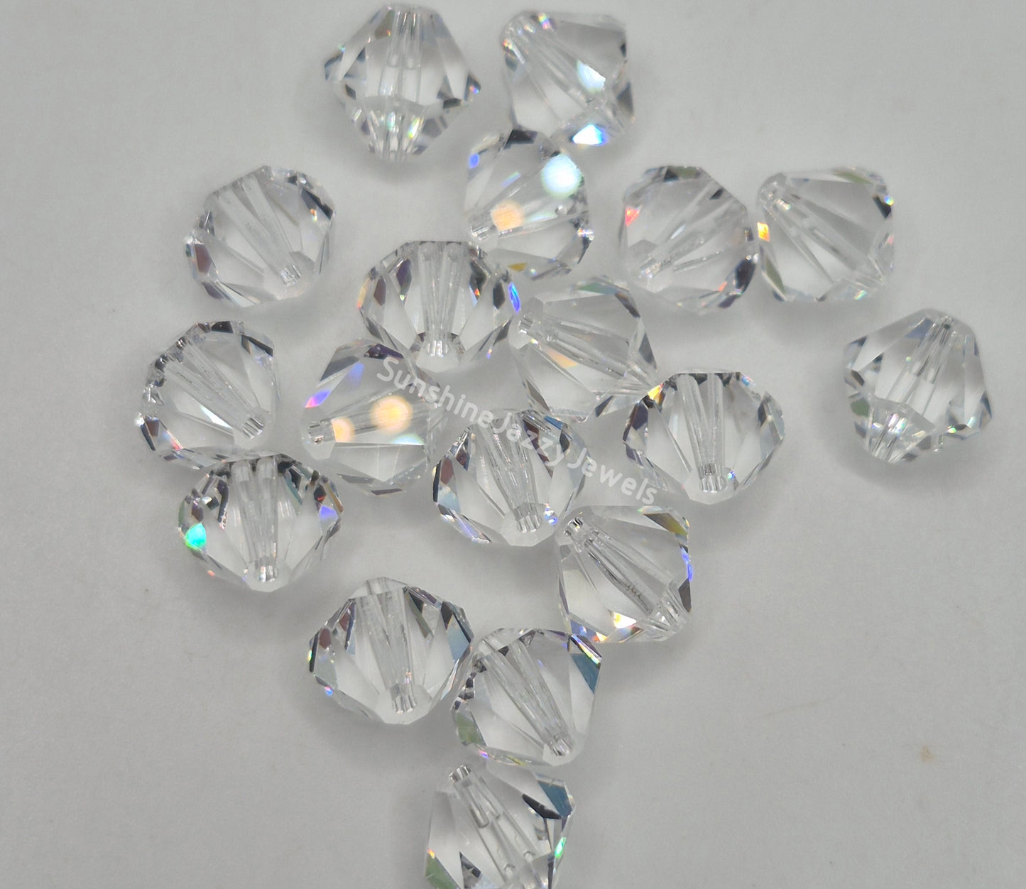 #5328 - Swarovski Crystal 10mm Bicone Beads; Classic Colors; 6pc per pack